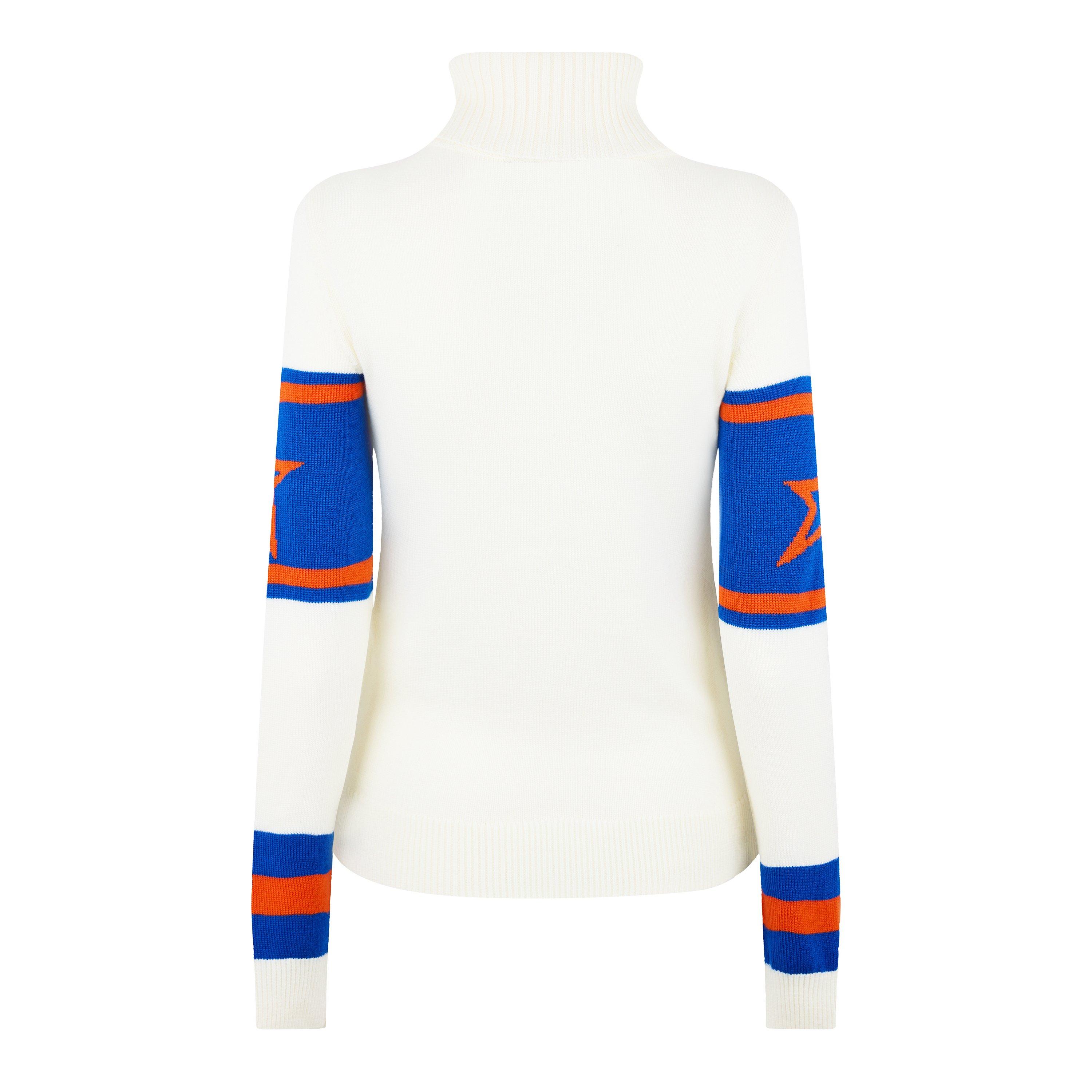 Snow/Navy - Perfect Moment - Apres Merino Wool Sweater - 6