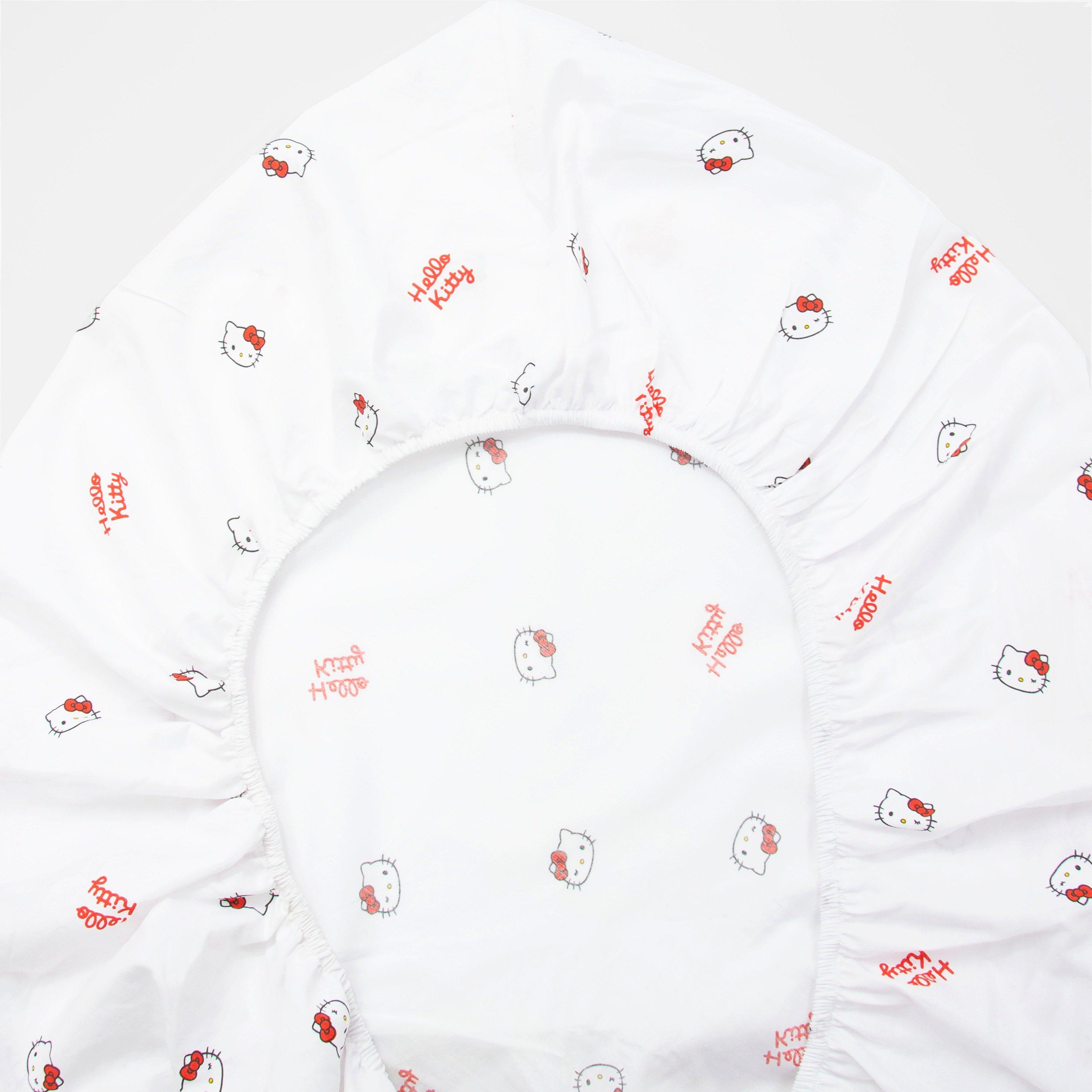 White - Hello Kitty - Hello Kitty Sleepover Double Fitted Sheet - 2