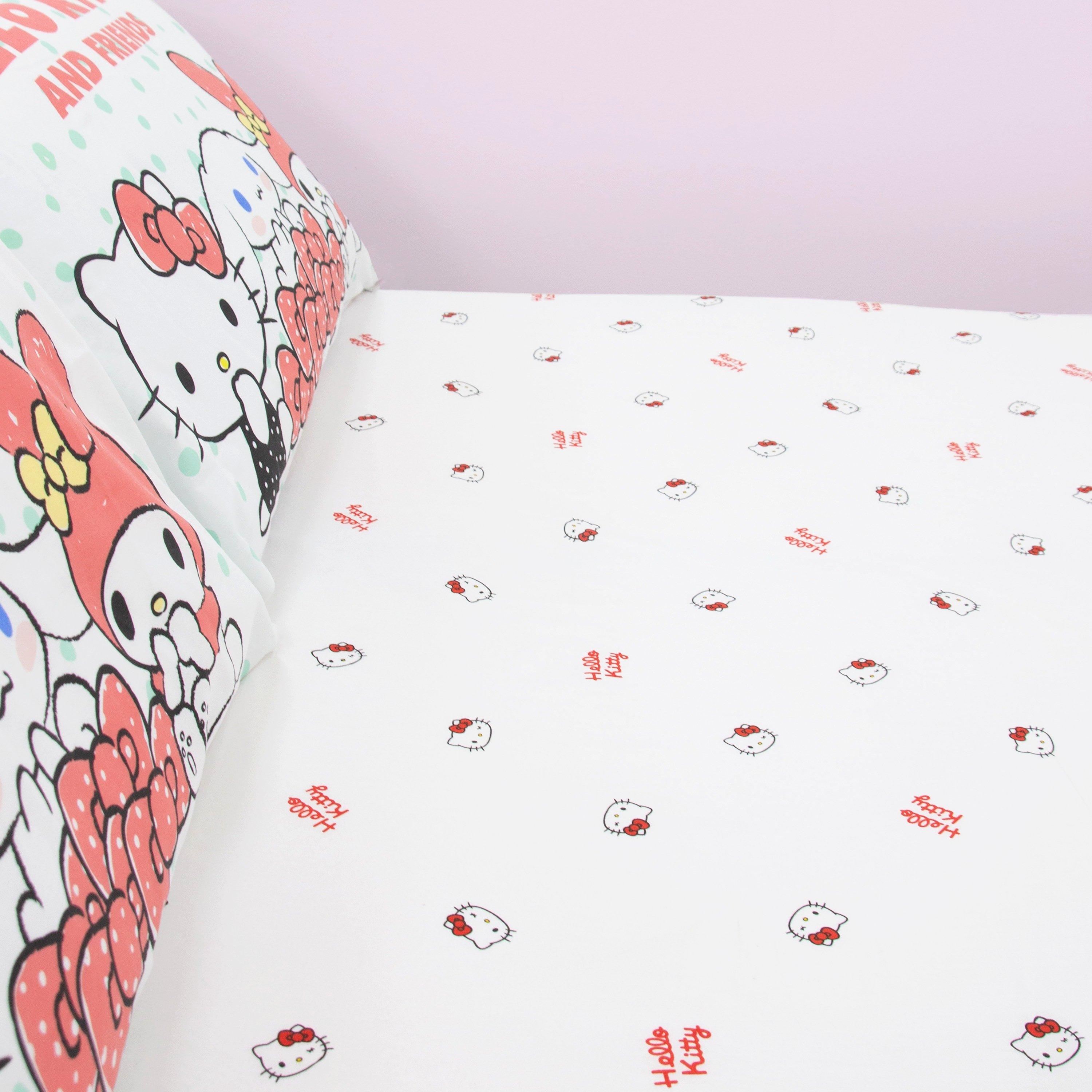 White - Hello Kitty - Hello Kitty Sleepover Double Fitted Sheet - 6