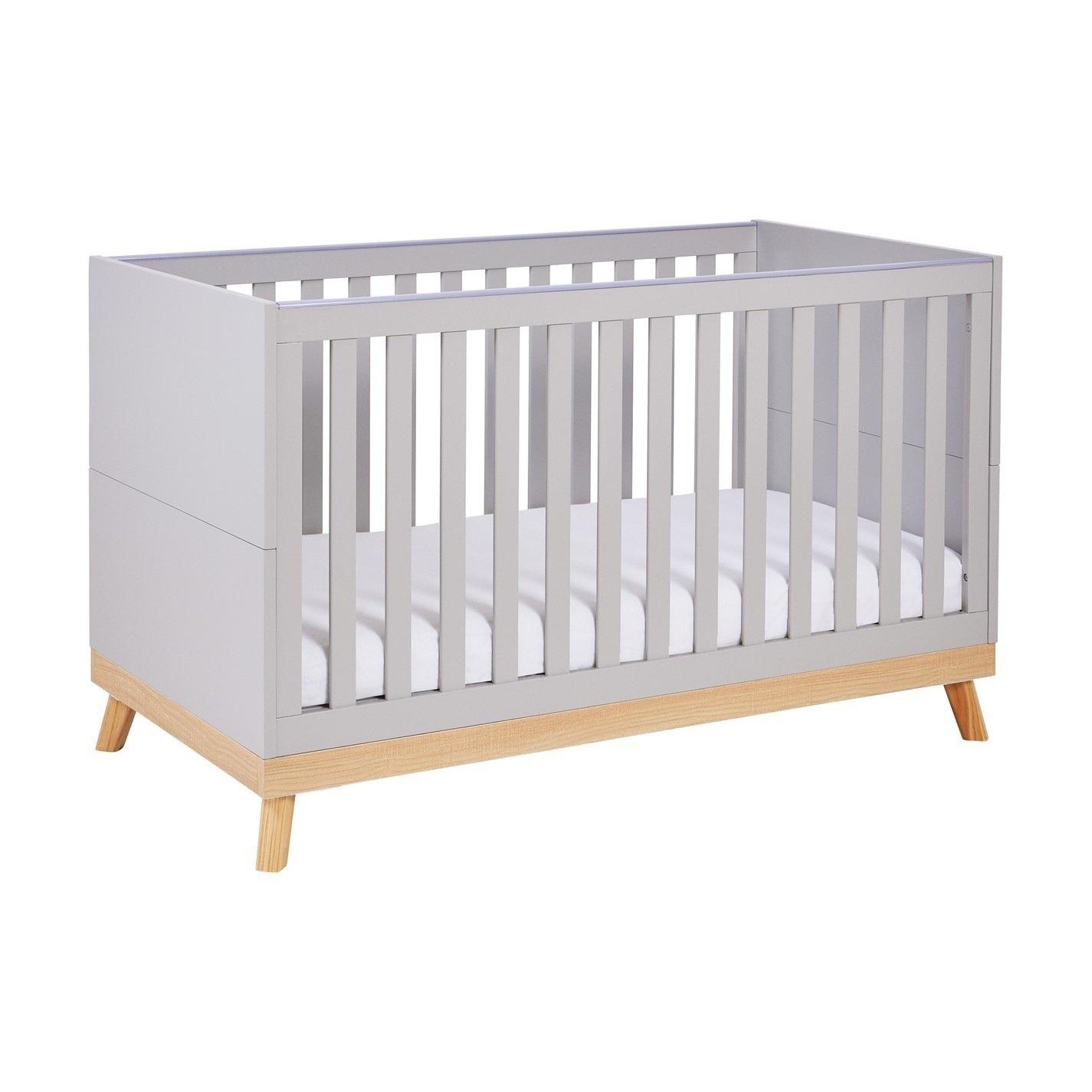 Grey - Babymore - Mona Cot Bed - Grey - 1