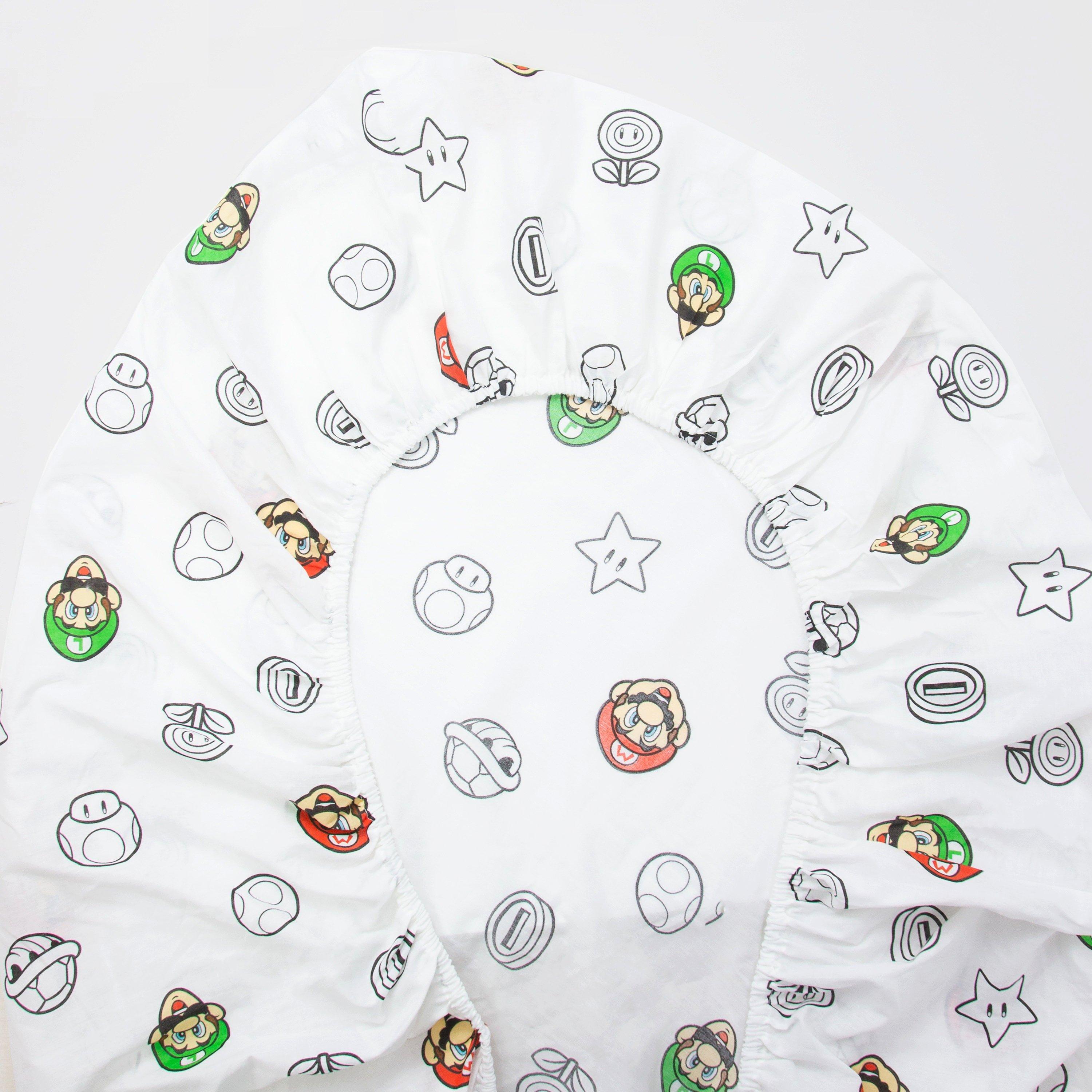 White - Nintendo - Nintendo Pair Single Fitted Sheet - 2