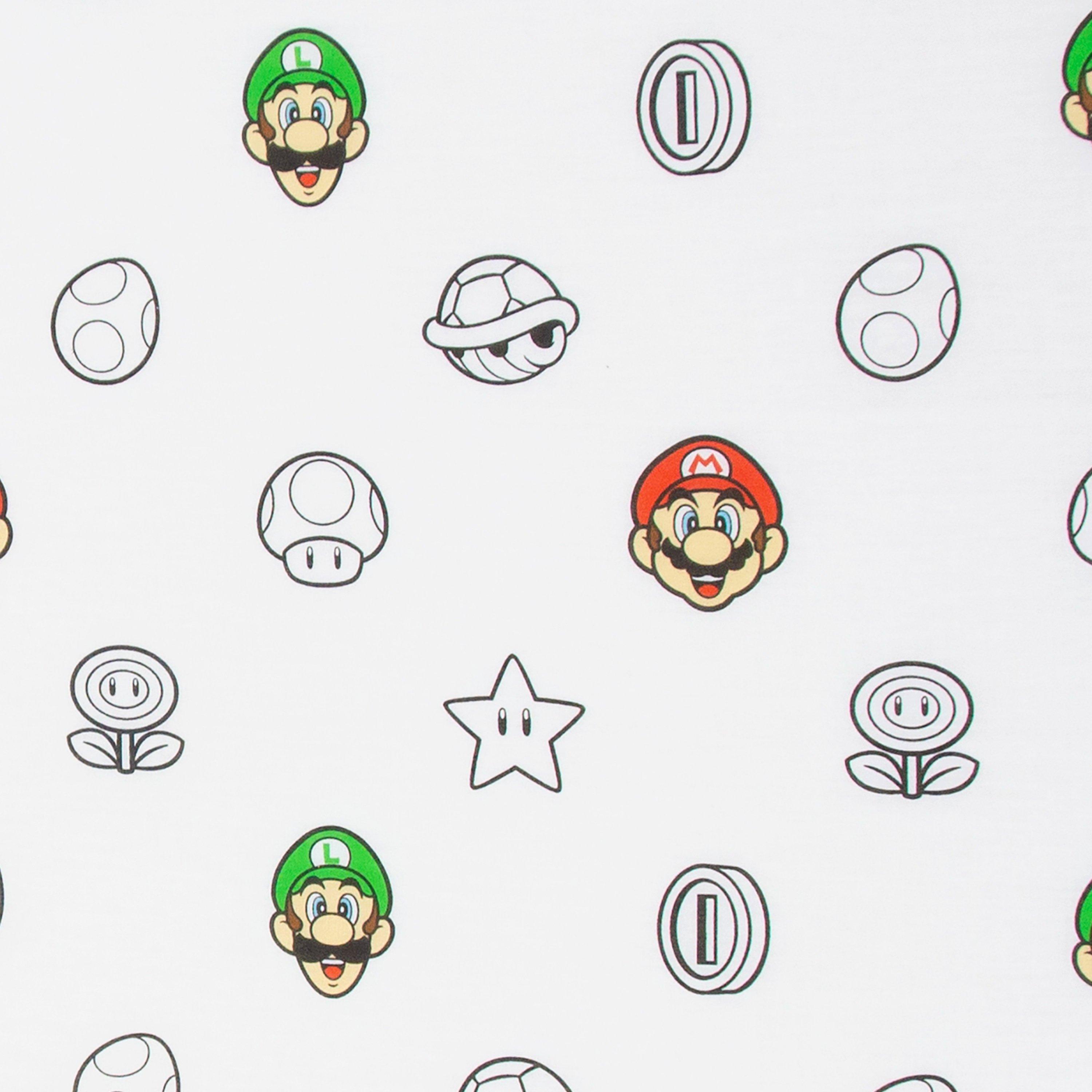 White - Nintendo - Nintendo Pair Single Fitted Sheet - 3