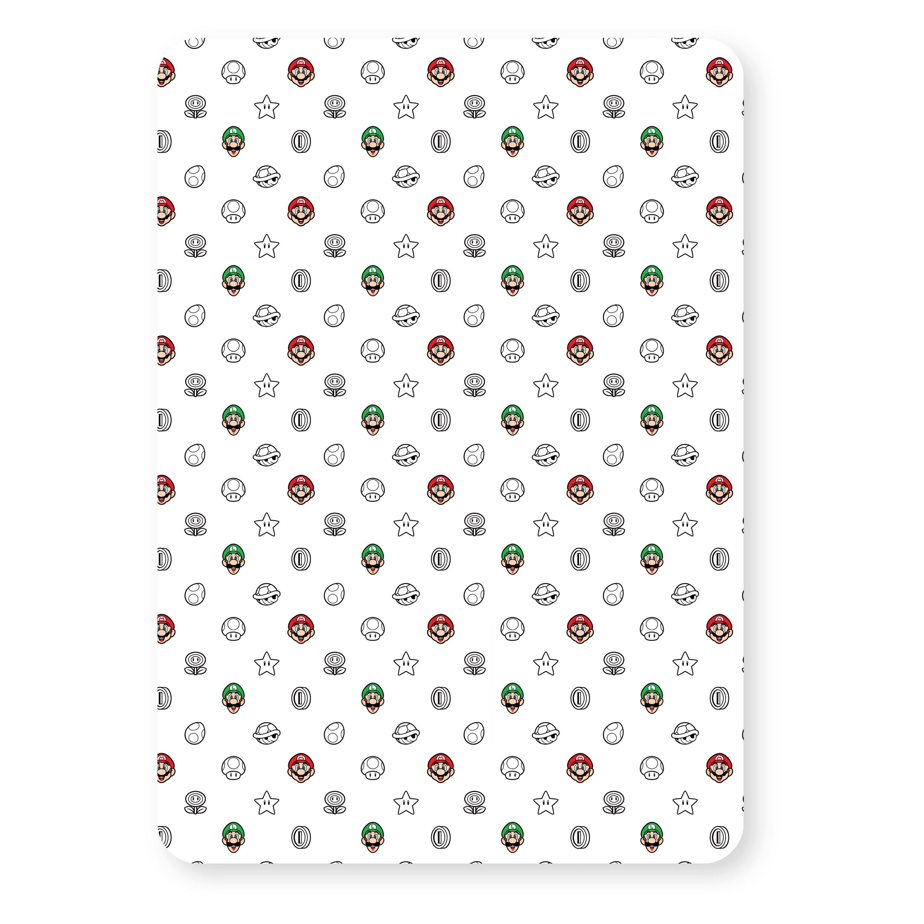 White - Nintendo - Nintendo Super Mario Double Fitted Sheet - 1