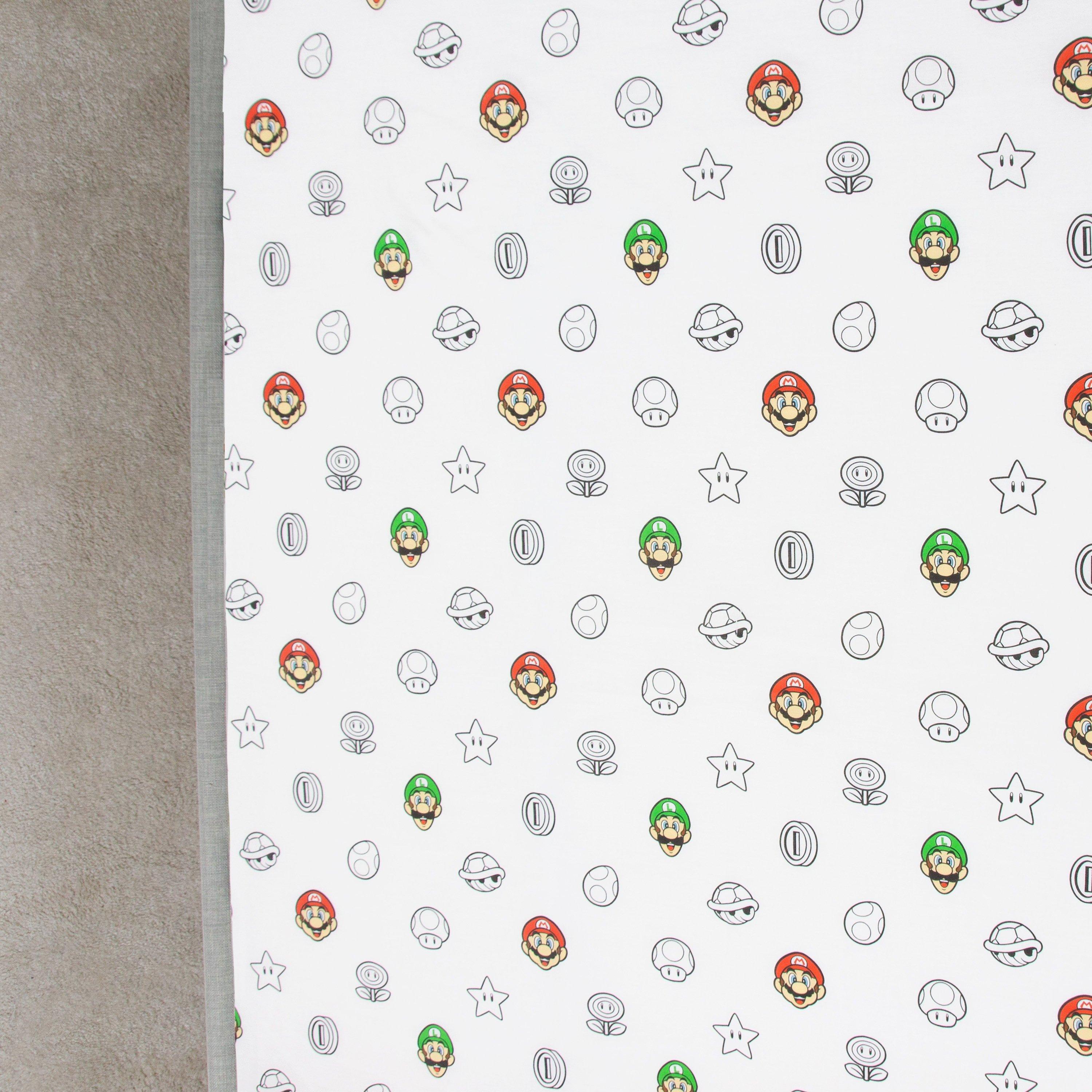 White - Nintendo - Nintendo Pair Double Fitted Sheet - 4