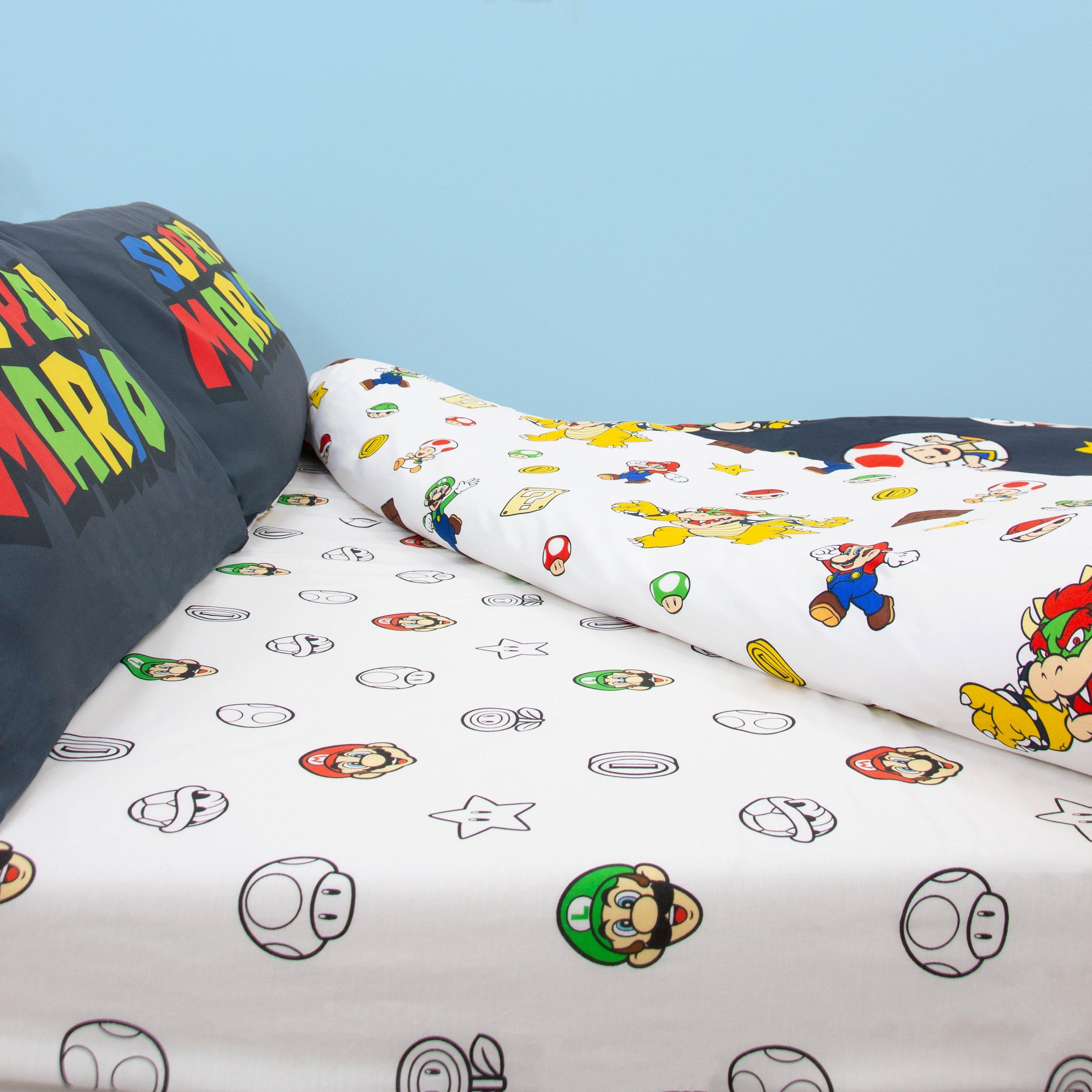 White - Nintendo - Nintendo Pair Double Fitted Sheet - 5