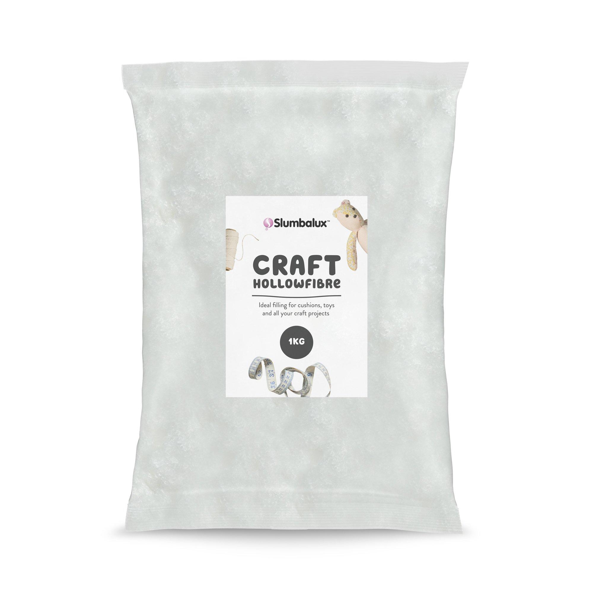Slumberdown  Home Décor & Crafting Hollowfibre Toy Stuffing - White - 2 KG