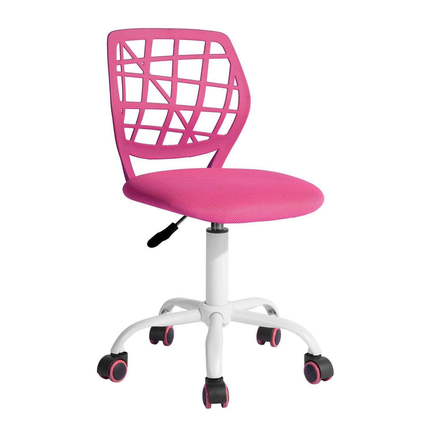 Pink - Urban Meuble - Modern Mesh Back Swivel Desk Chair - 2