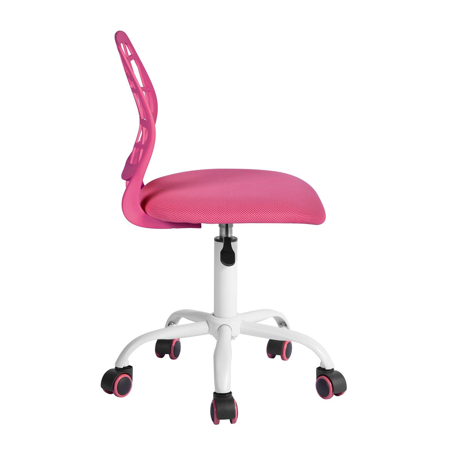 Pink - Urban Meuble - Modern Mesh Back Swivel Desk Chair - 3