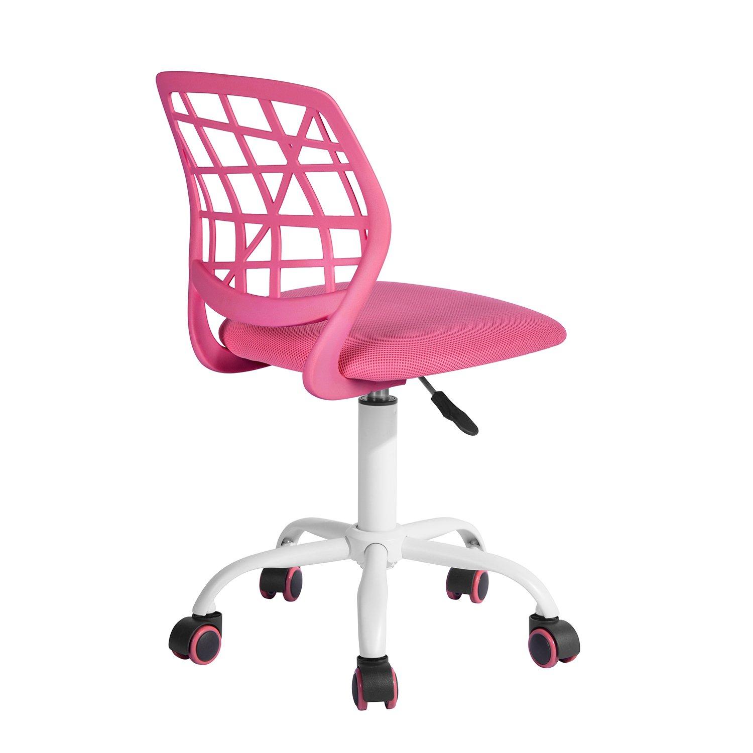 Pink - Urban Meuble - Modern Mesh Back Swivel Desk Chair - 4