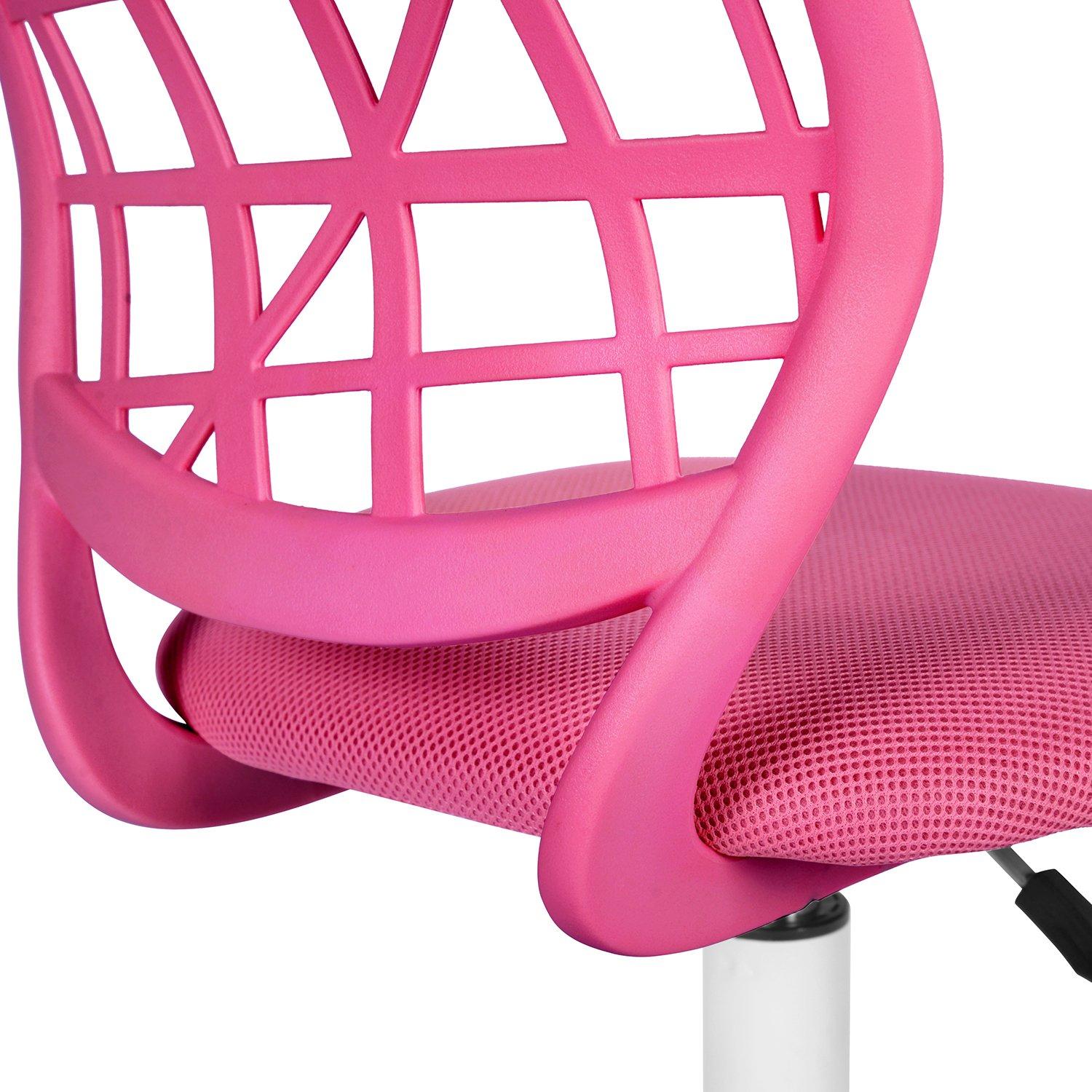Pink - Urban Meuble - Modern Mesh Back Swivel Desk Chair - 8