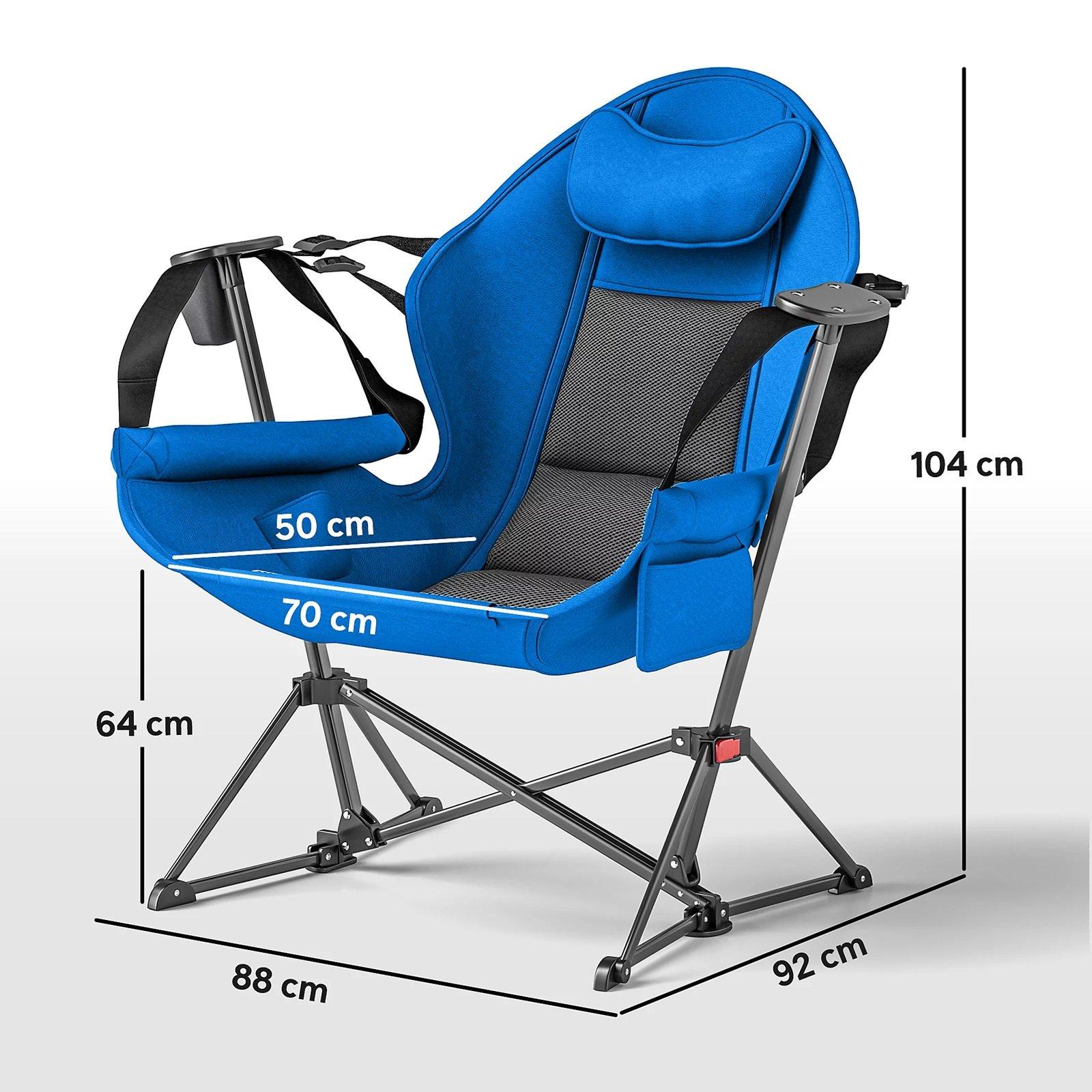 Blue - Outsunny - Hammock Camping Chair Set of 2 - 3