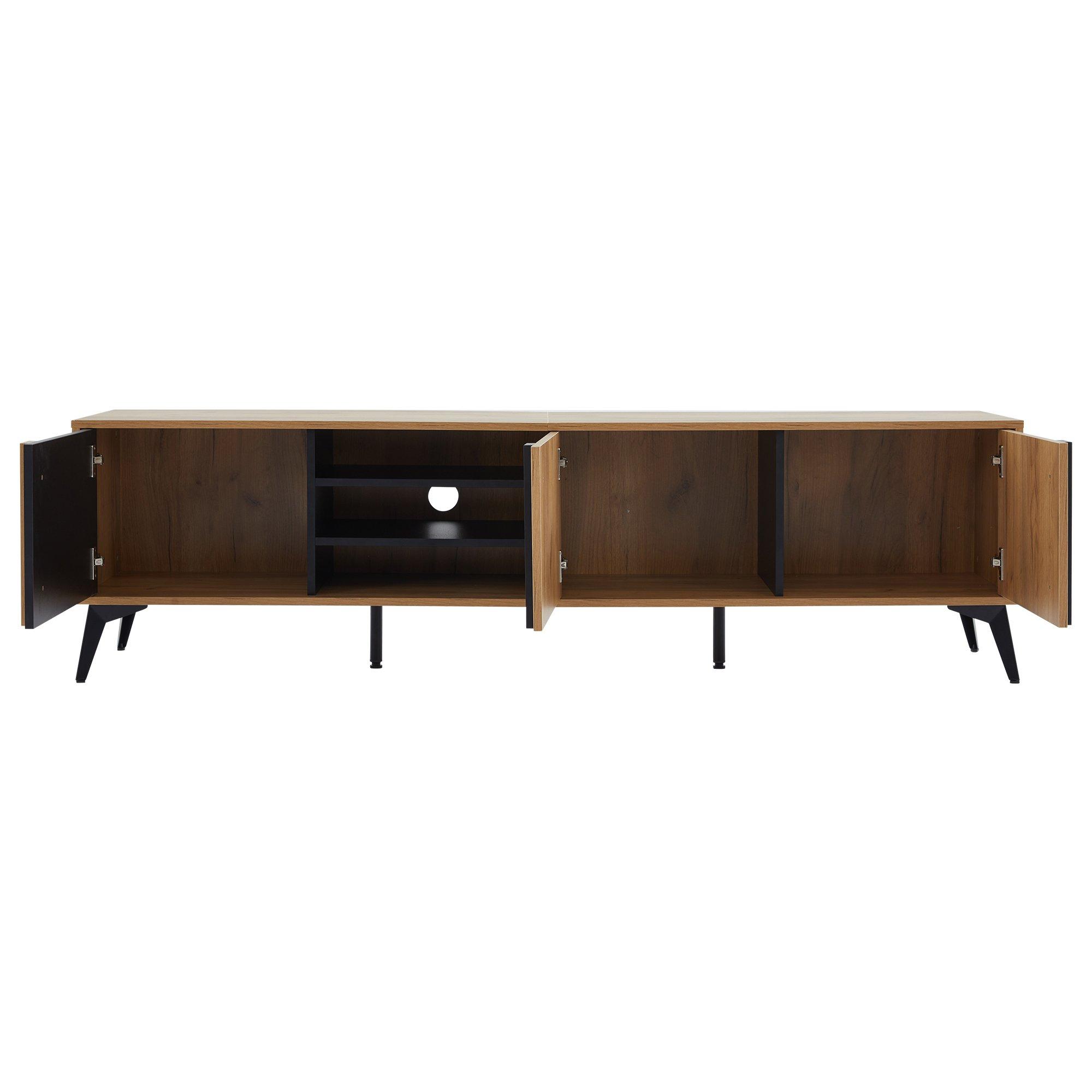 Brown - Urban Meuble - Wood TV Stand Modern Design - 11