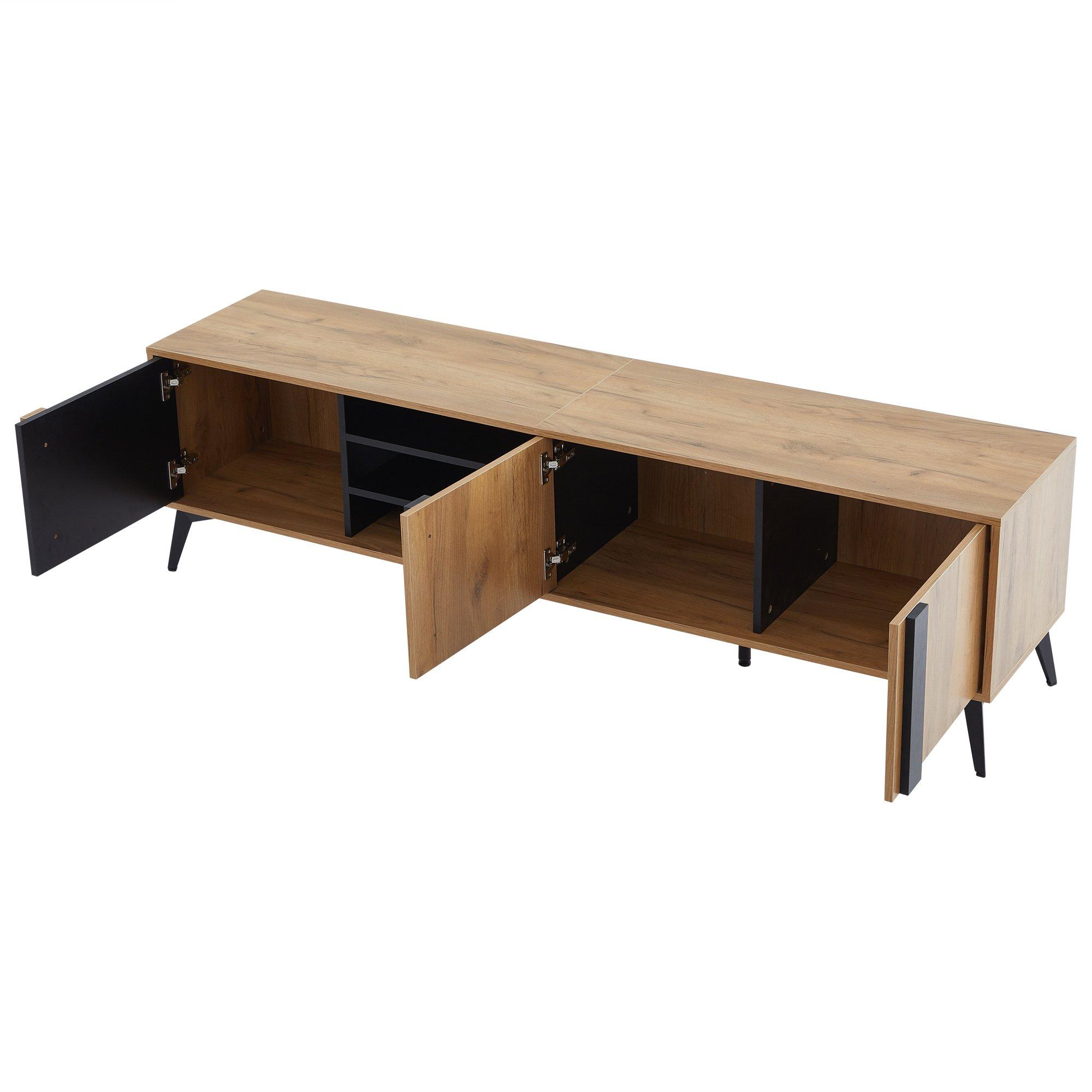 Brown - Urban Meuble - Wood TV Stand Modern Design - 13