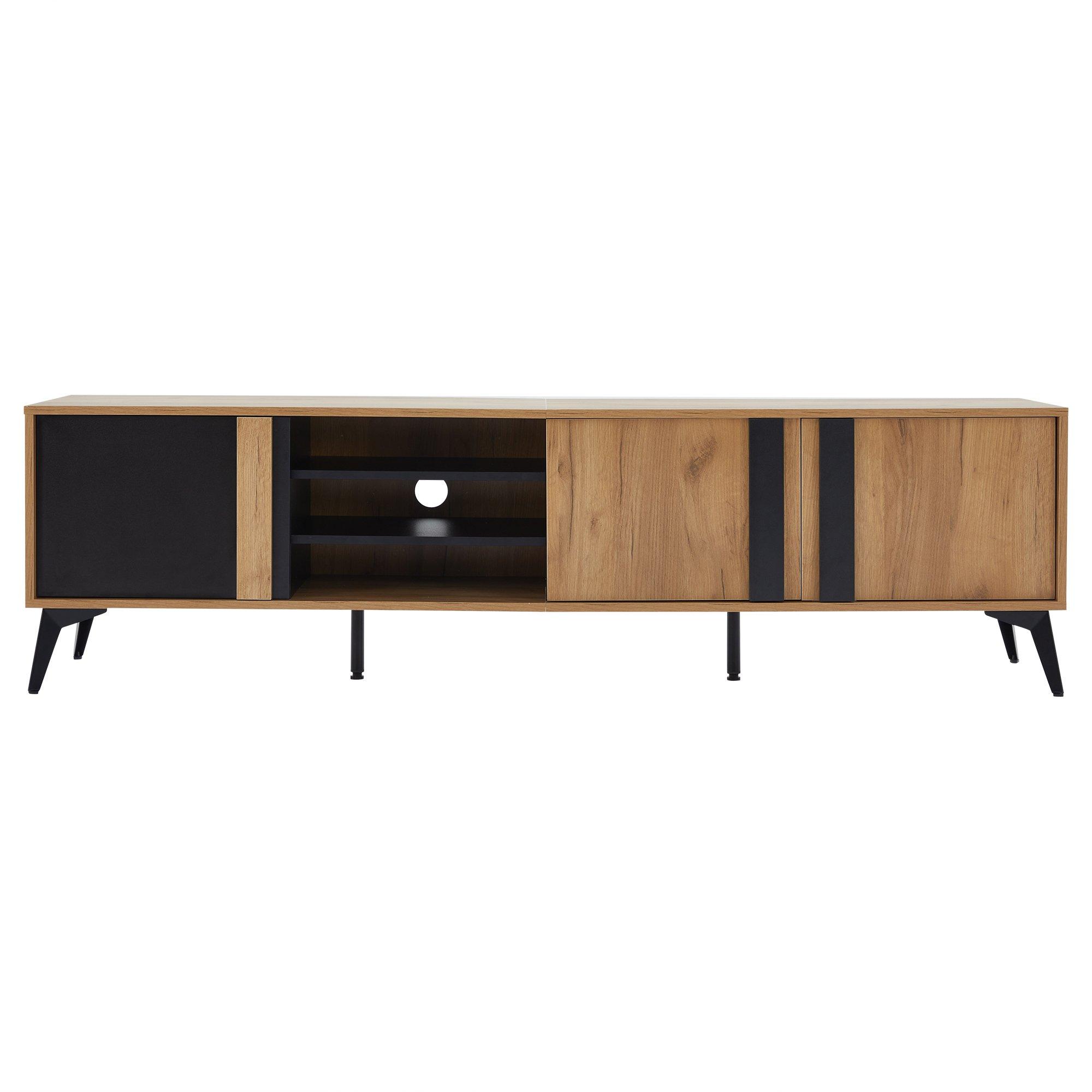 Brown - Urban Meuble - Wood TV Stand Modern Design - 5