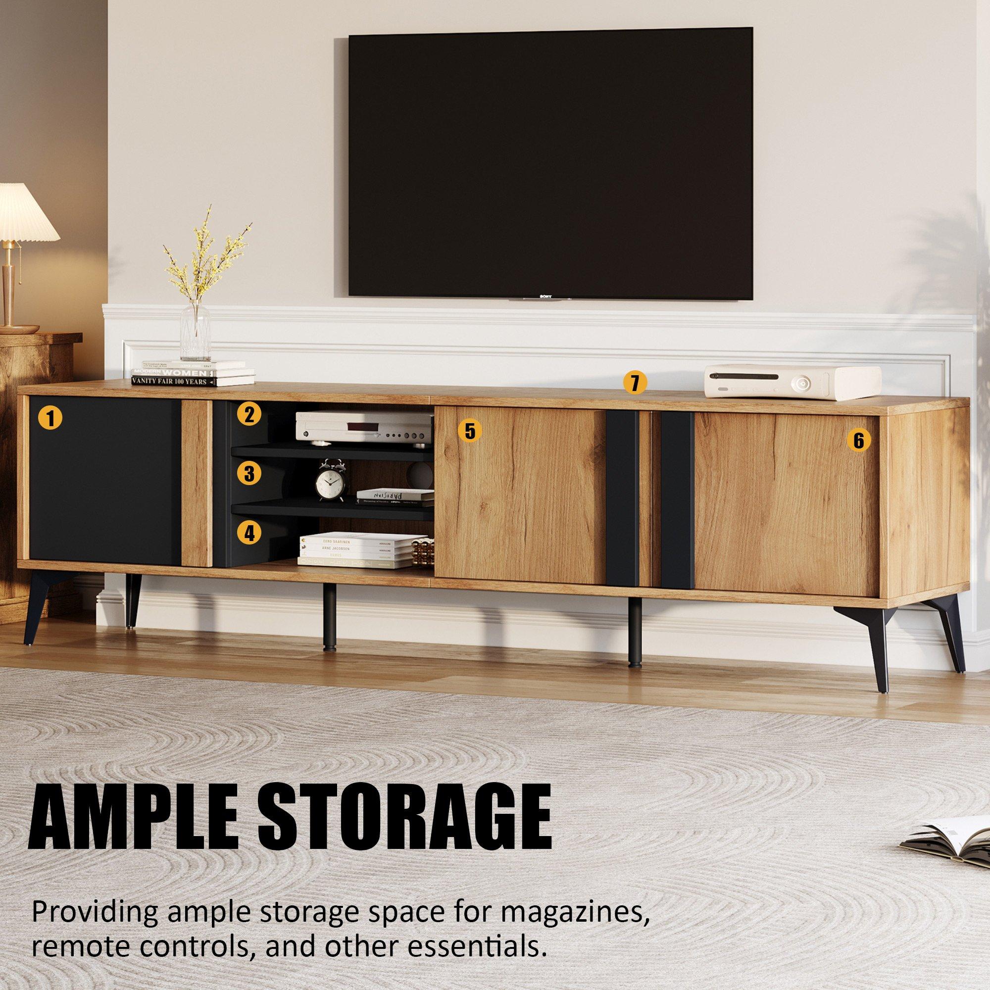 Brown - Urban Meuble - Wood TV Stand Modern Design - 7