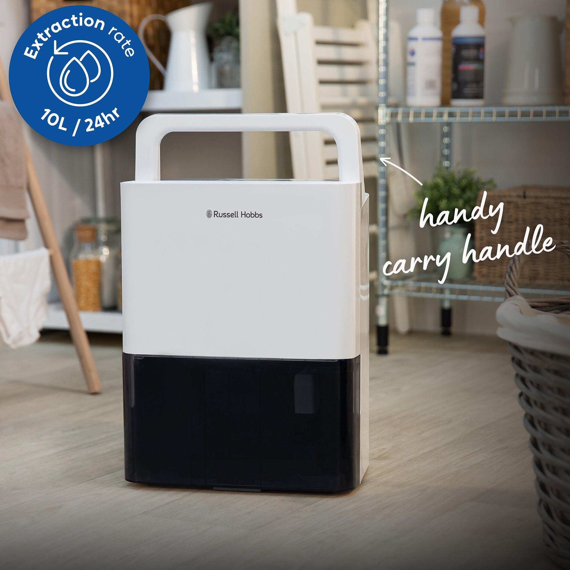 White - Russell Hobbs - Russell Hobbs RHDH1001 10L Dehumidifier - 4