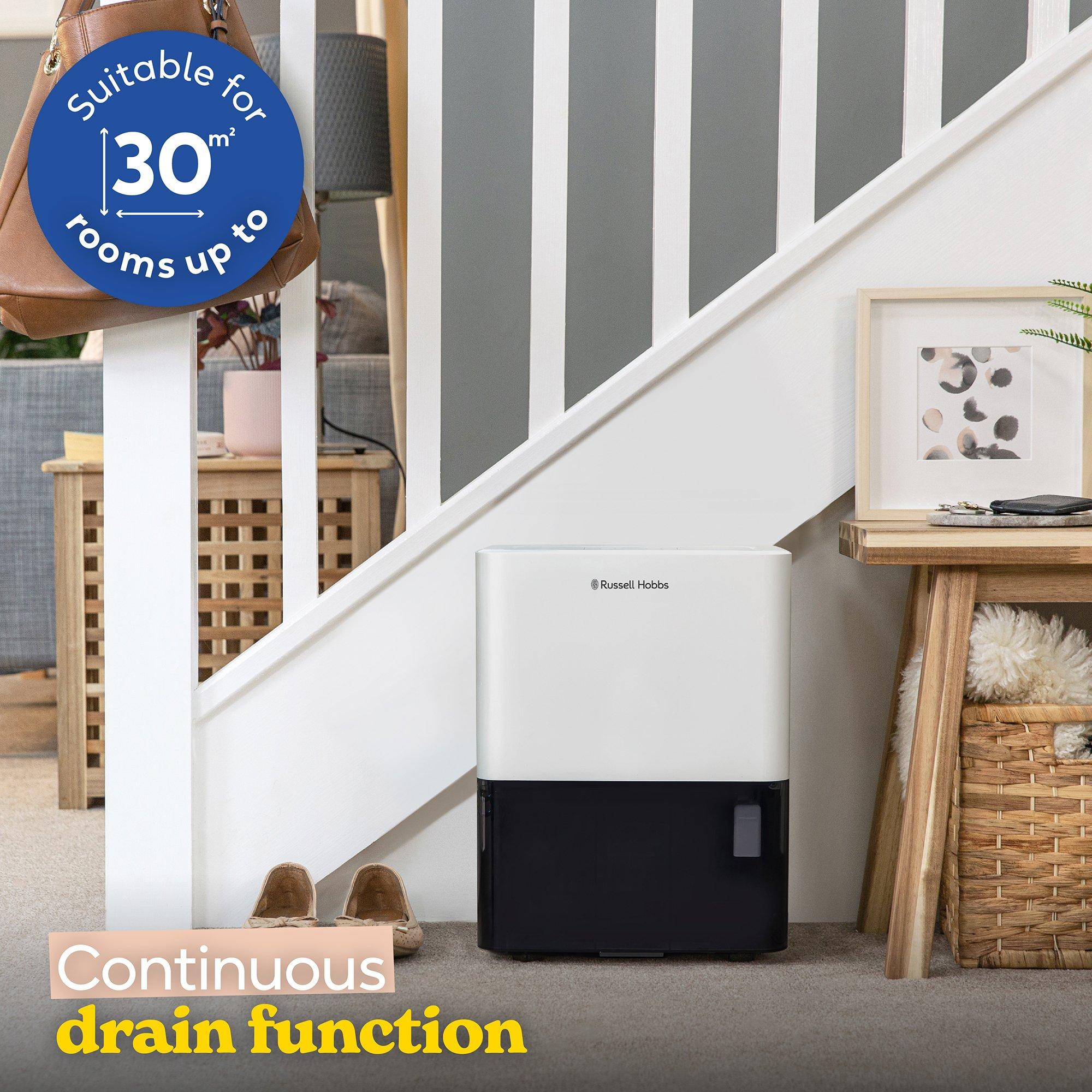 White - Russell Hobbs - Russell Hobbs RHDH1001 10L Dehumidifier - 7