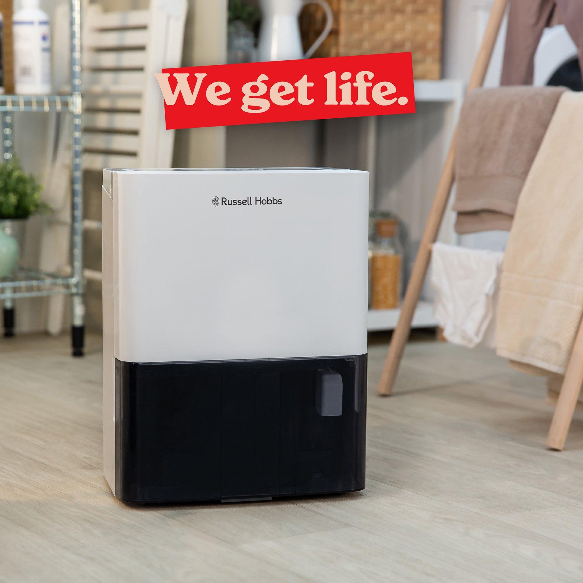 White - Russell Hobbs - Russell Hobbs RHDH1001 10L Dehumidifier - 8