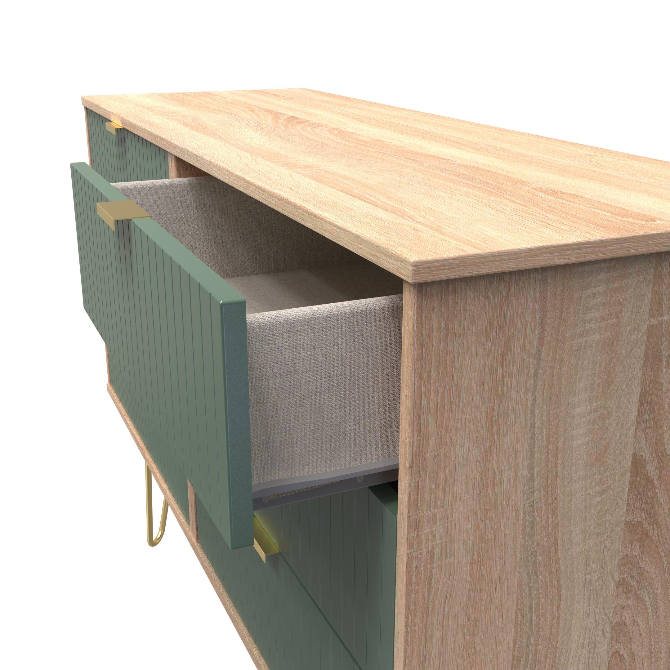 Labrador Green - Welcome Furniture - Linear 6 Drawer Midi Chest - 5