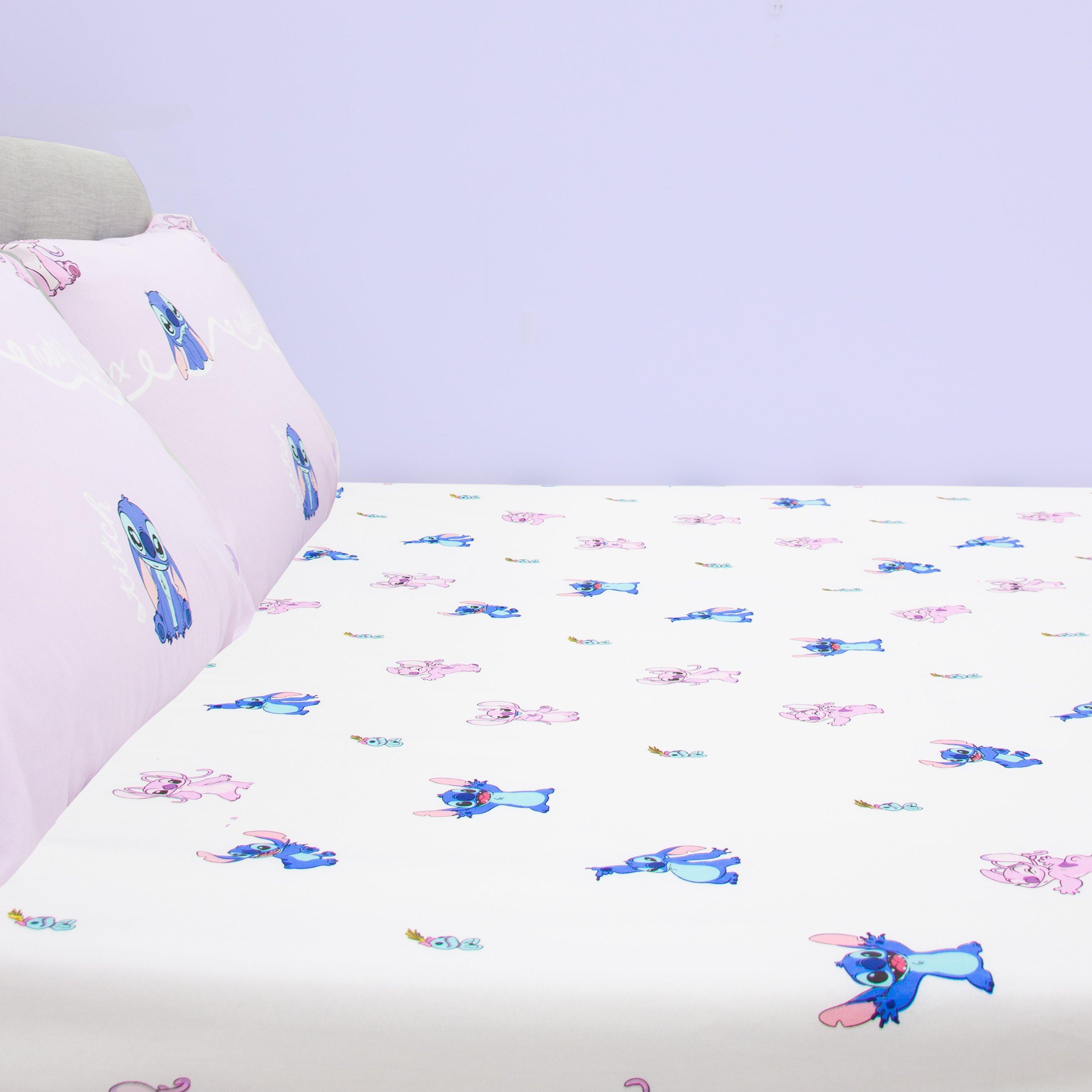 Purple - Disney Stitch - Lilo & Stitch Chill Double Fitted Sheet - 7