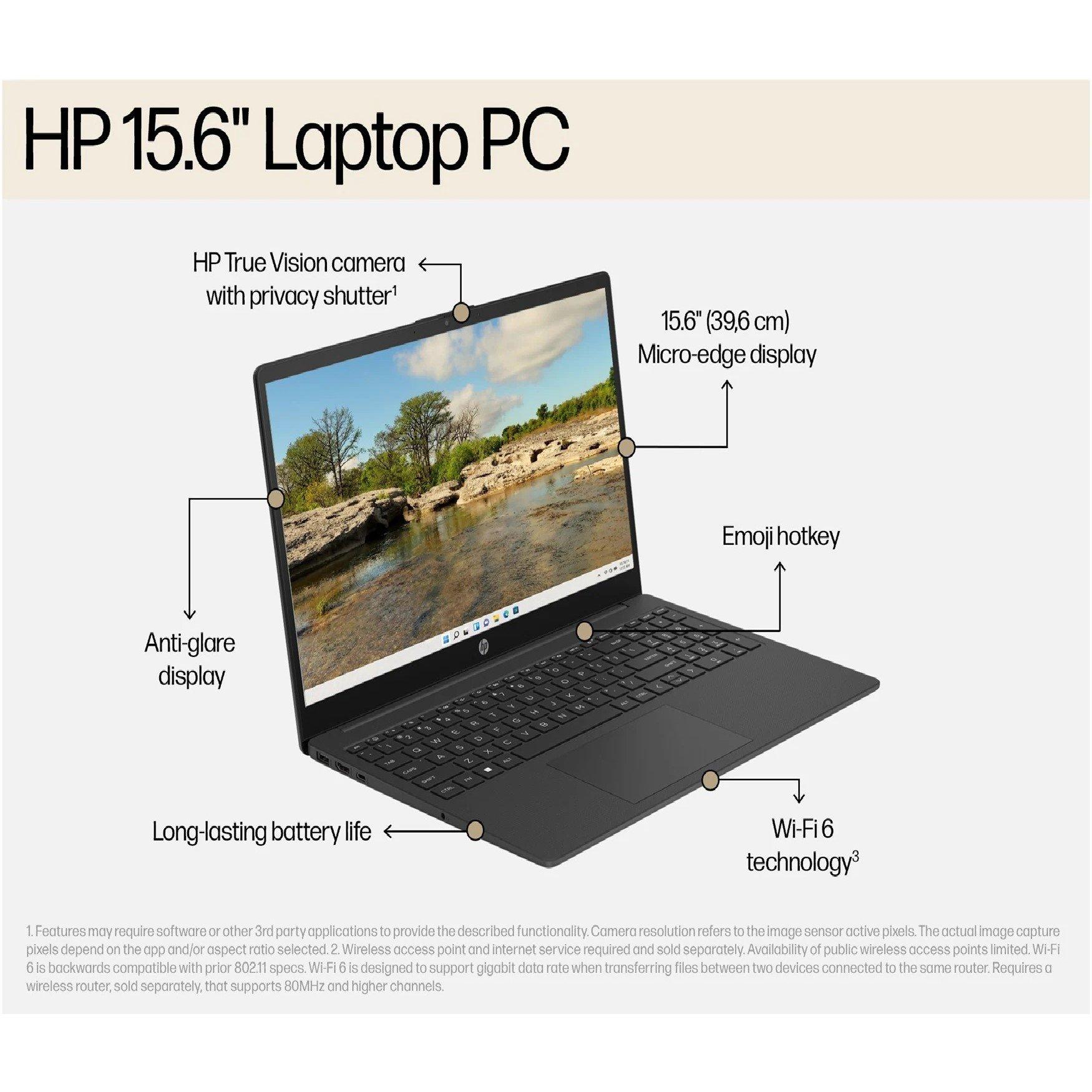 Black - HP - HP 15 Laptop Ryzen 5 8GB 512GB Win 11 Home - 4