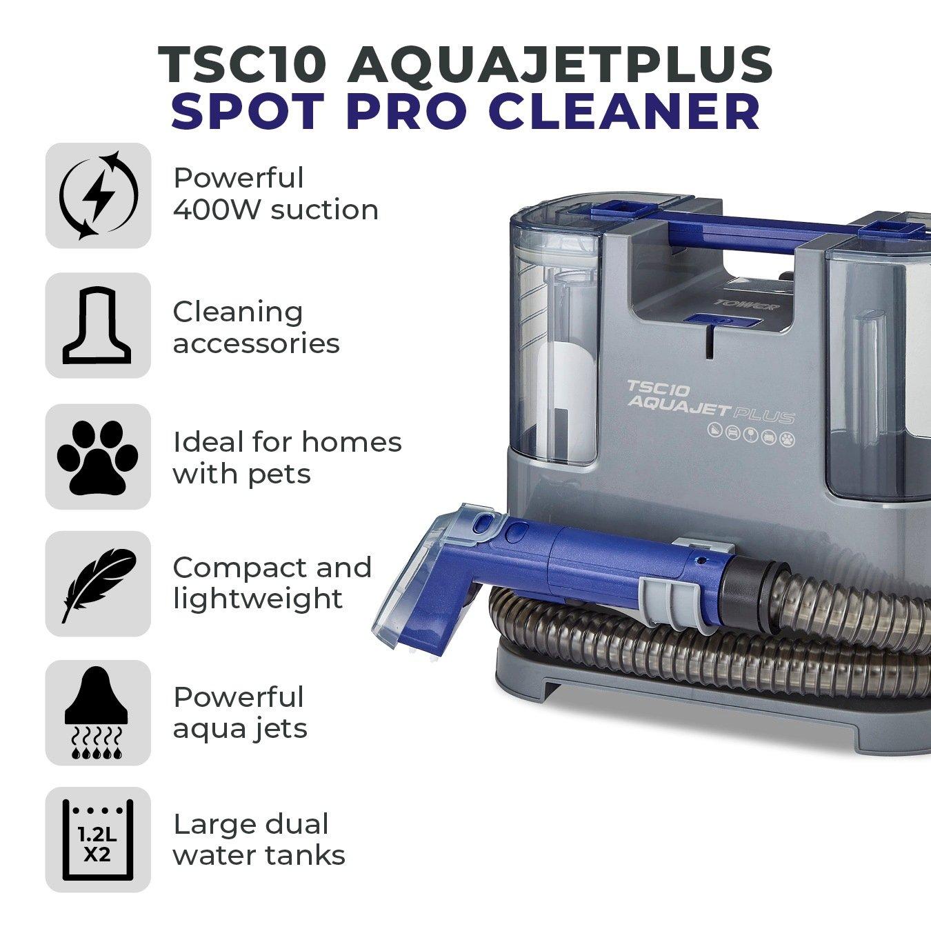 Grey - Tower - TSC10 AQUAJETPLUS Spot Pro Cleaner - 2