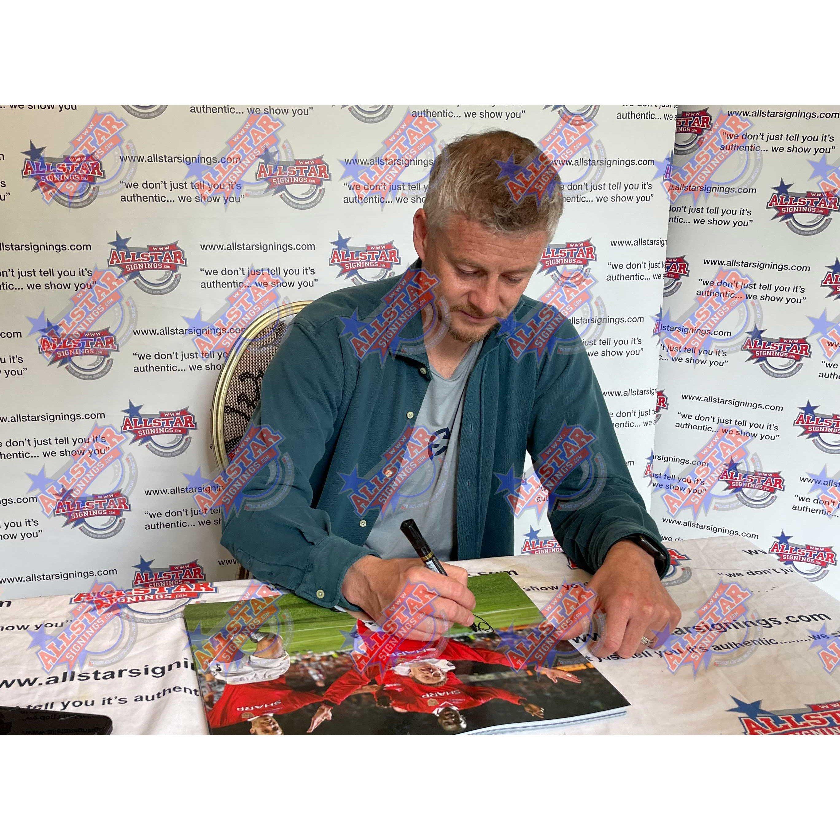 Red - AllStarSignings Ltd - Ole Gunnar Solskjaer signed & framed Manchester Un - 2