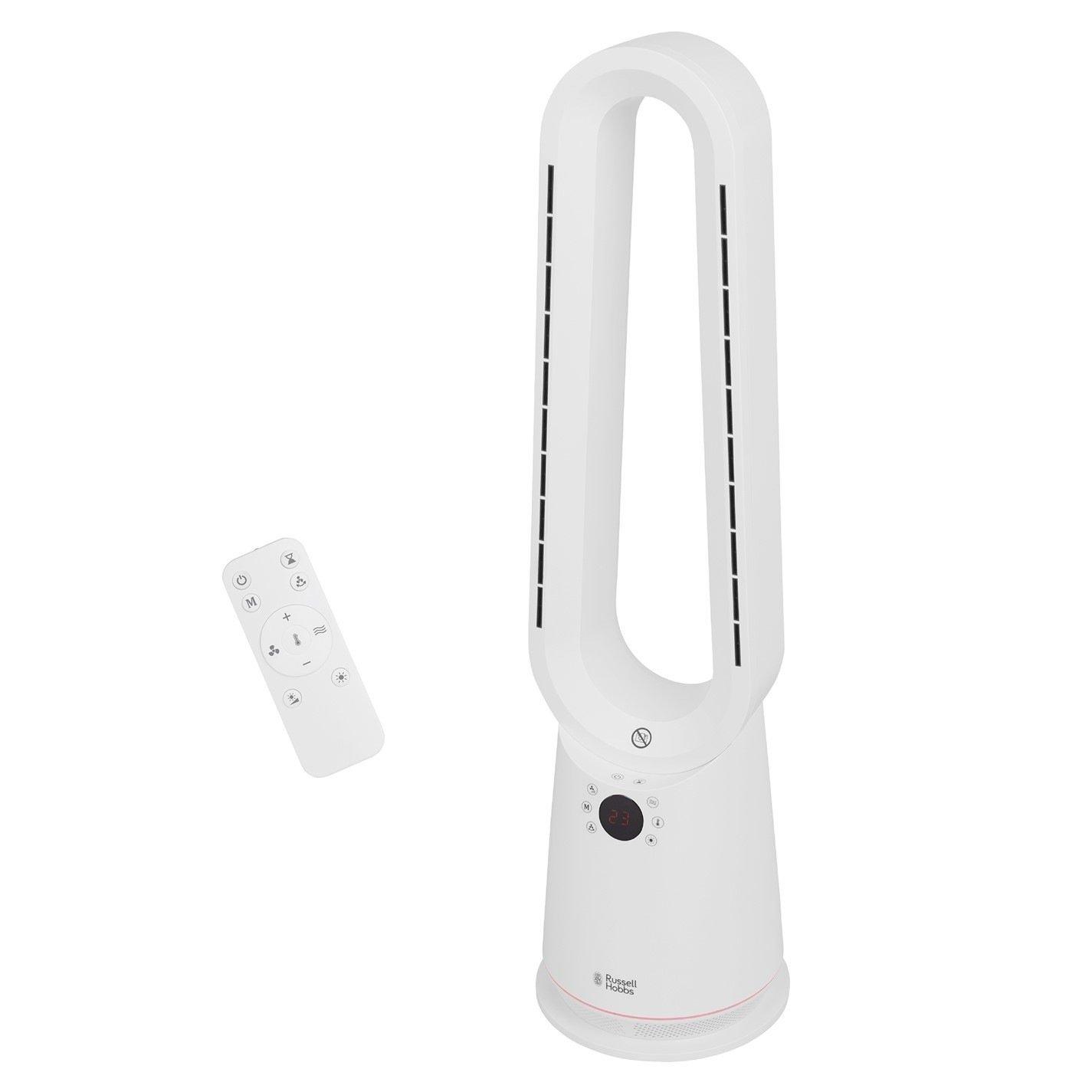 White - Russell Hobbs - RHBHC2030W Bladeless Heat and Cool Fan with Remote - 1
