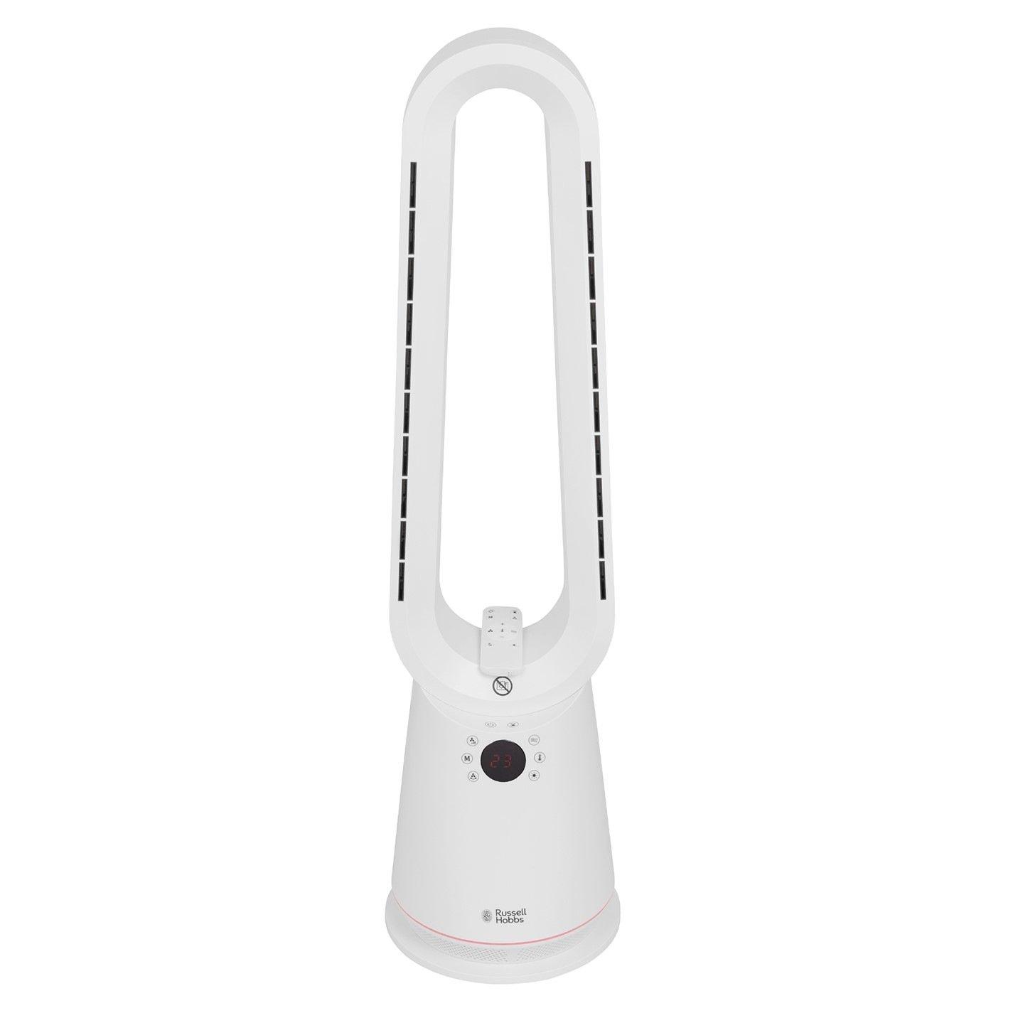 White - Russell Hobbs - RHBHC2030W Bladeless Heat and Cool Fan with Remote - 11