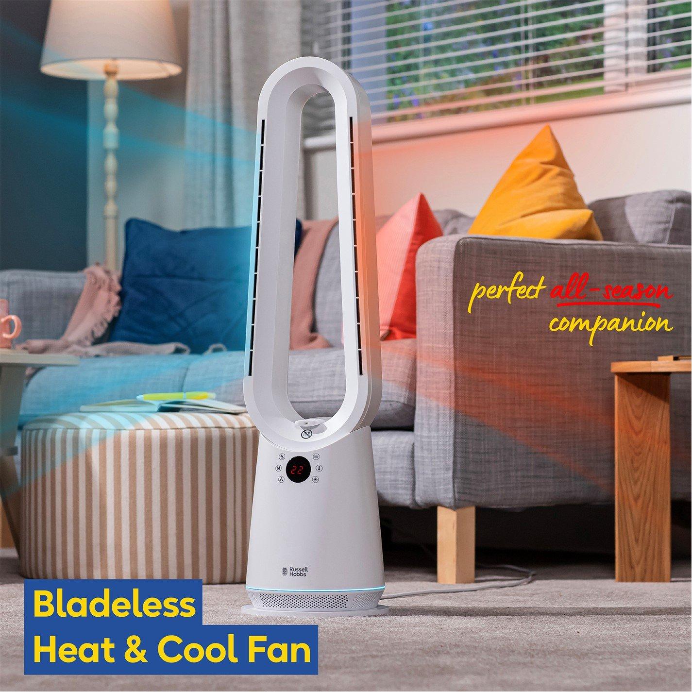 White - Russell Hobbs - RHBHC2030W Bladeless Heat and Cool Fan with Remote - 3