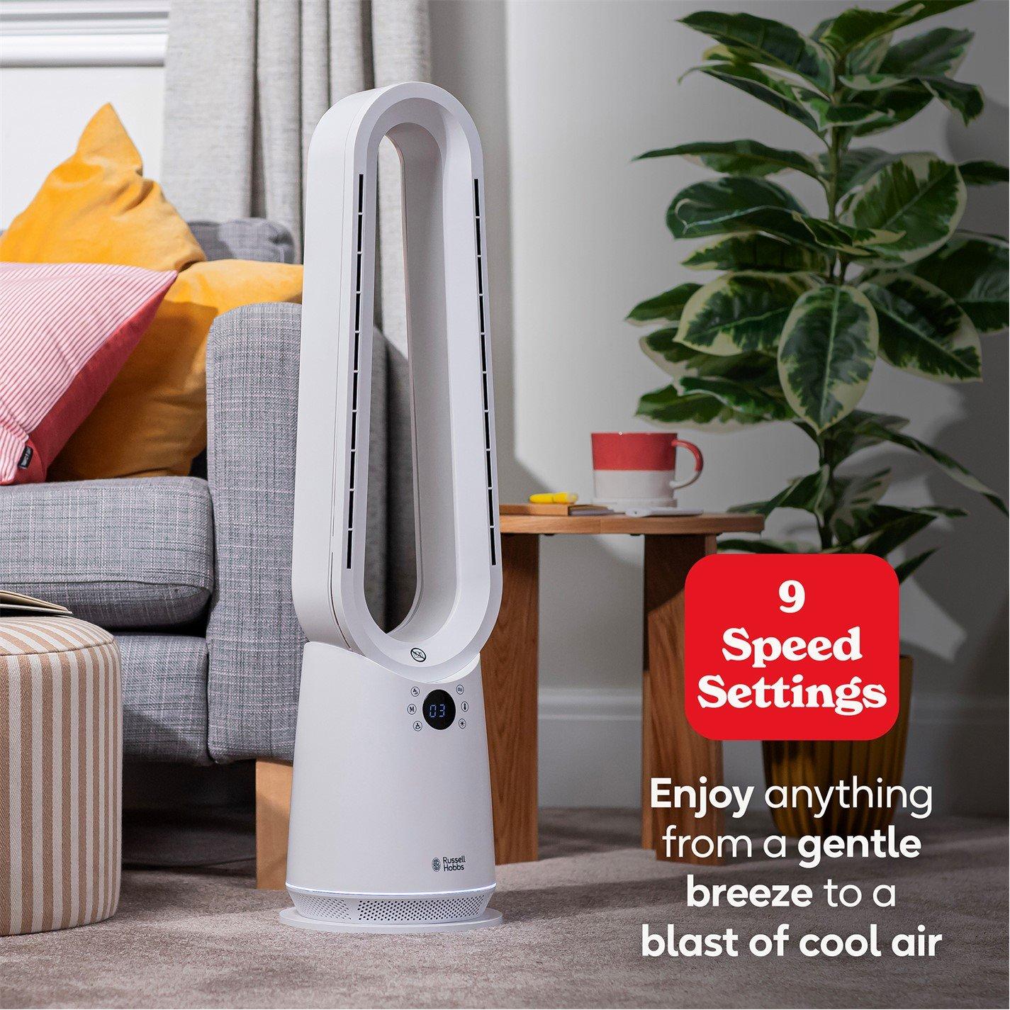 White - Russell Hobbs - RHBHC2030W Bladeless Heat and Cool Fan with Remote - 4