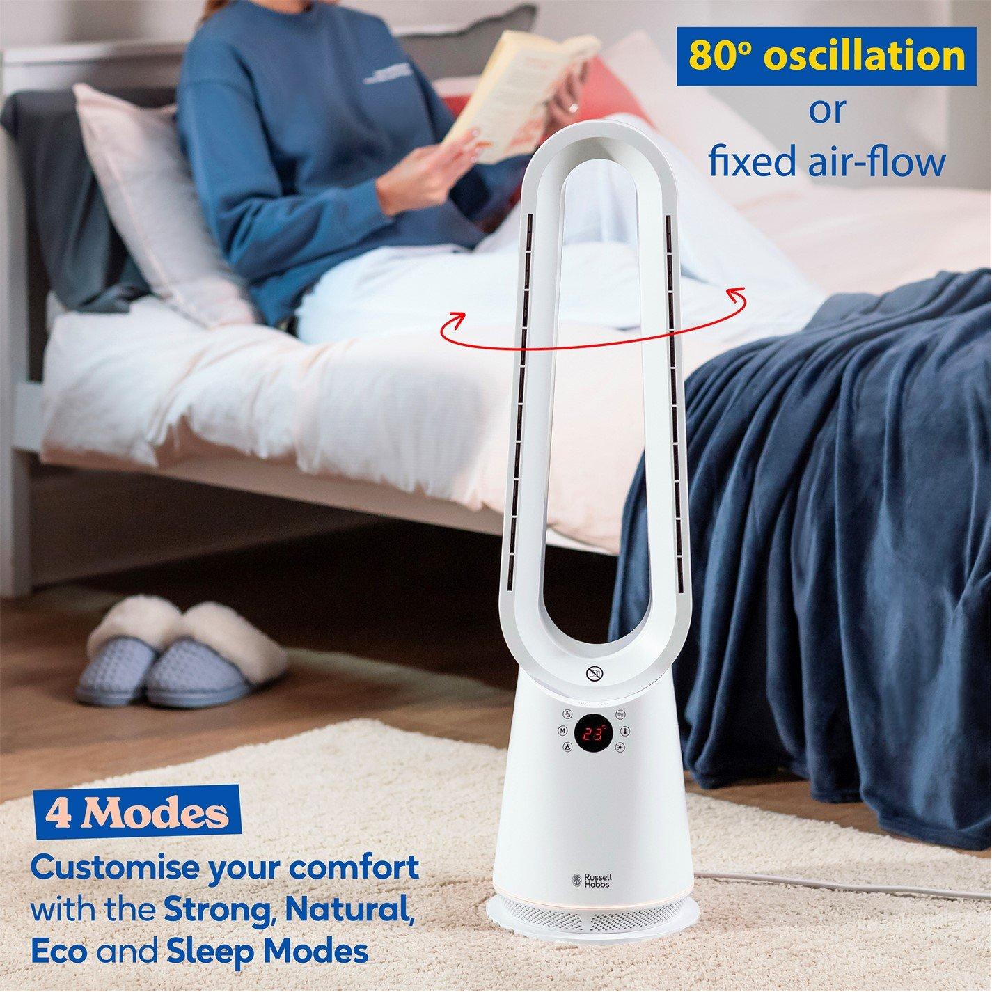 White - Russell Hobbs - RHBHC2030W Bladeless Heat and Cool Fan with Remote - 5