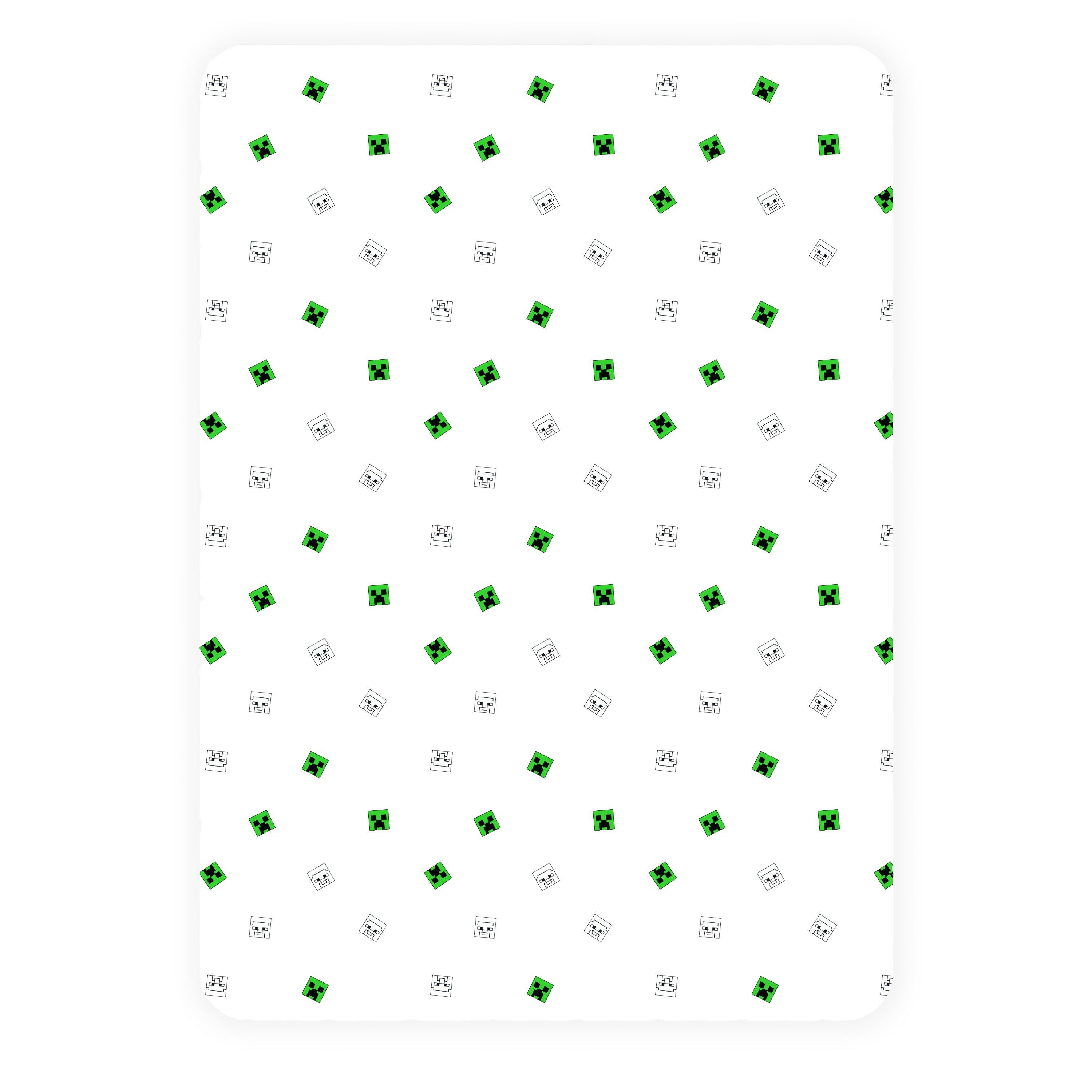 White - Minecraft - Minecraft Grids Double Fitted Sheet - 1