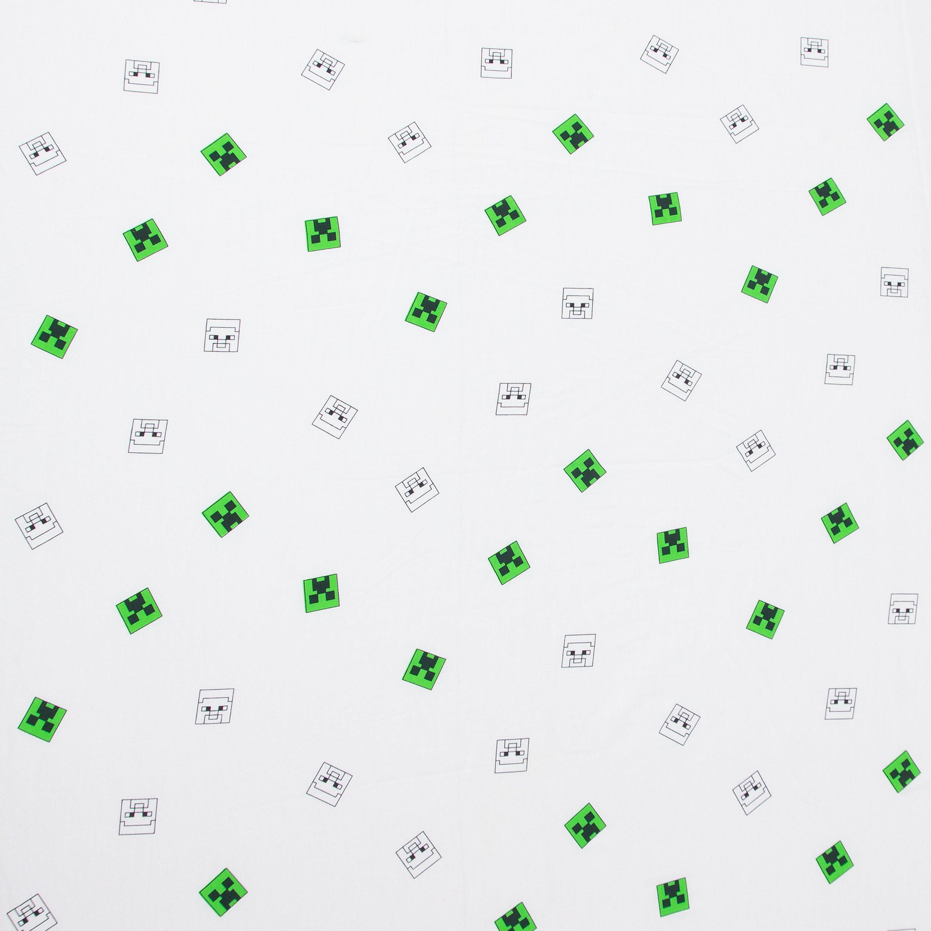 White - Minecraft - Minecraft Grids Double Fitted Sheet - 3