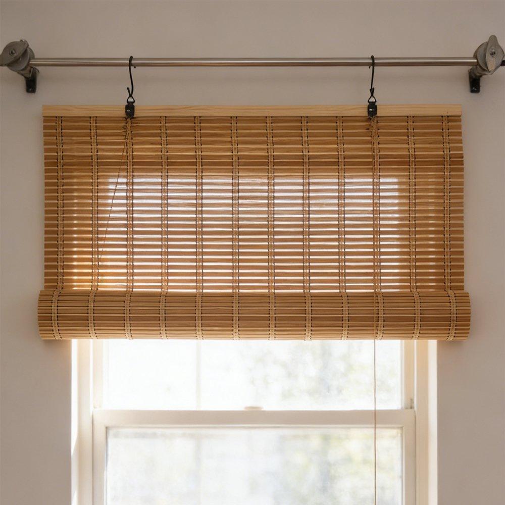Brown - LIFE IDEAS - Roll-Up Bamboo Blinds - 2