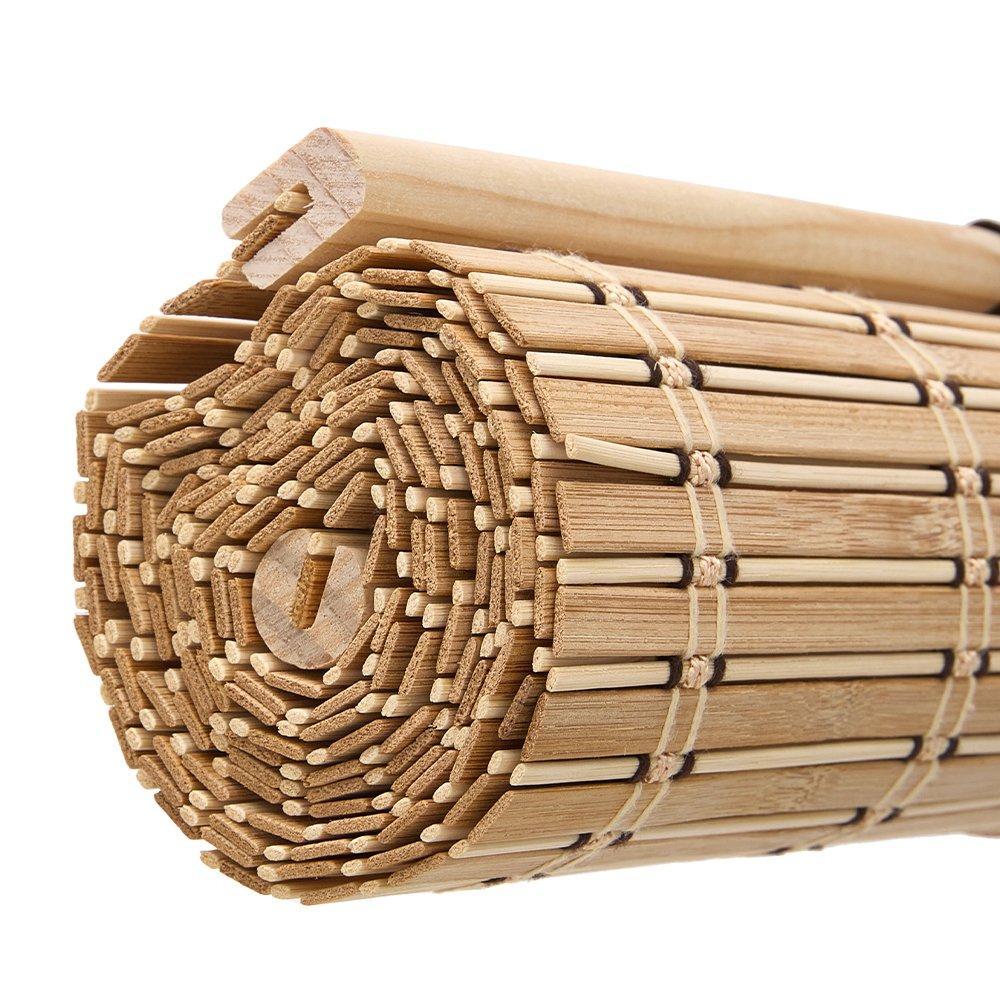 Brown - LIFE IDEAS - Roll-Up Bamboo Blinds - 11