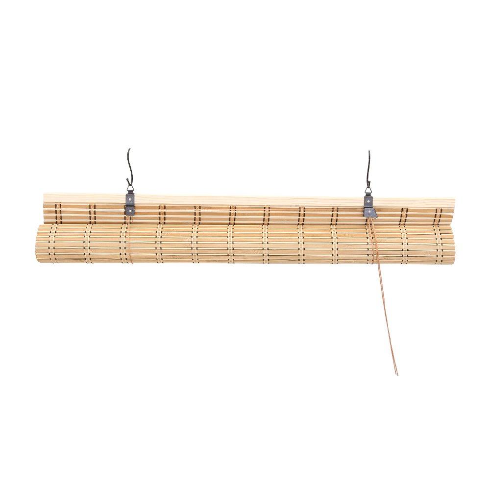 Brown - LIFE IDEAS - Roll-Up Bamboo Blinds - 6