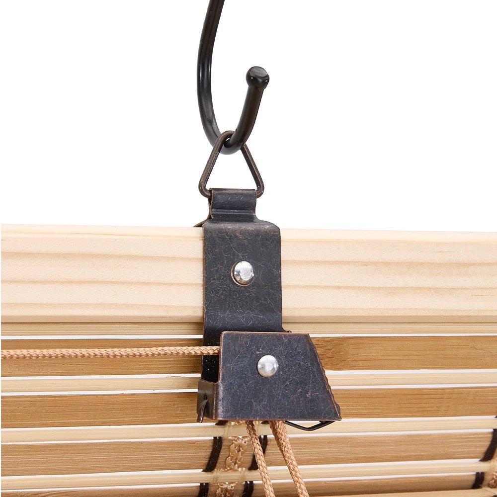 Brown - LIFE IDEAS - Roll-Up Bamboo Blinds - 7