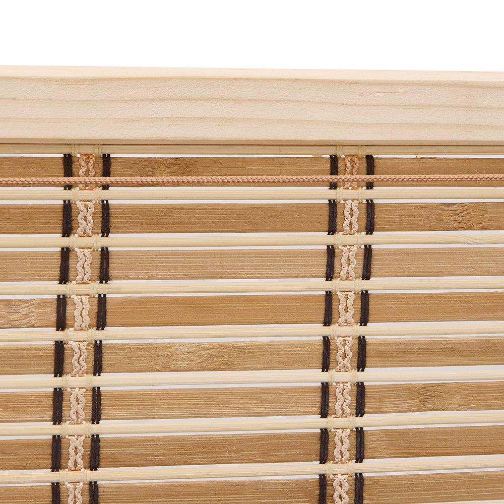 Brown - LIFE IDEAS - Roll-Up Bamboo Blinds - 8