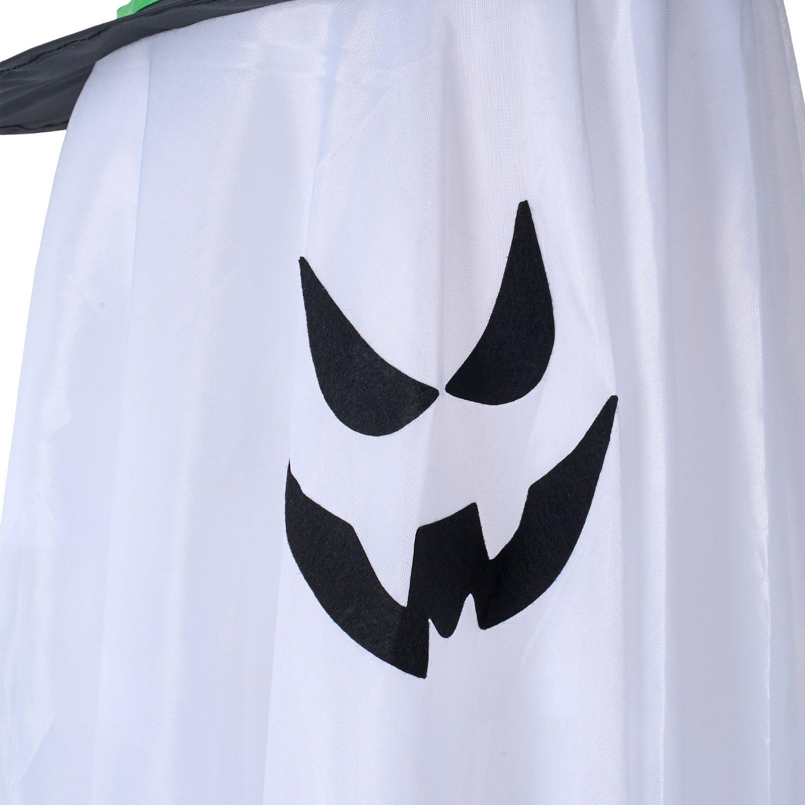 Black/White - LIFE IDEAS - 2pcs Halloween LED Glowing Ghost with Witch Hat - 5