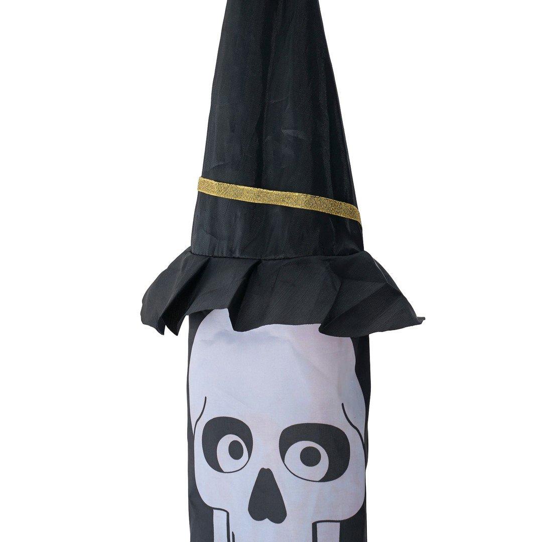 Black/White - LIFE IDEAS - 2pcs Halloween Skeleton Windsocks with Led Lights - 4