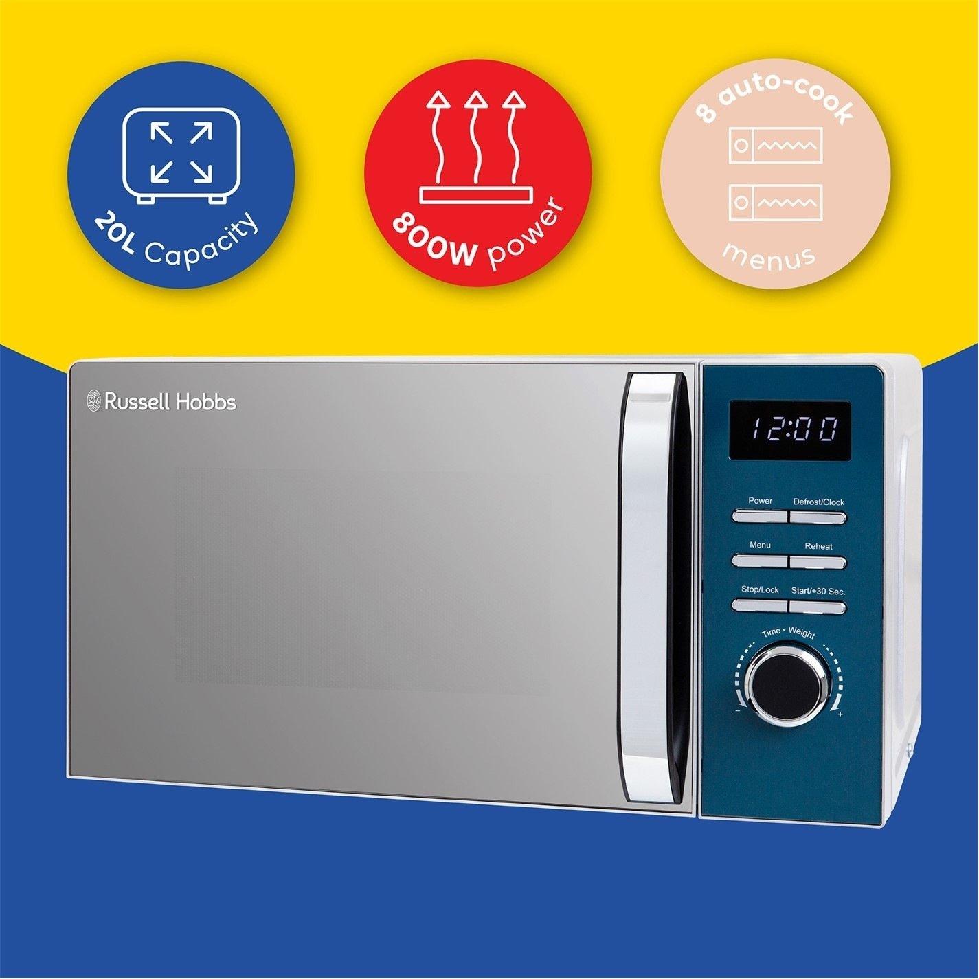 Ocean Blue - Russell Hobbs - RHMD832OB, 20L Digital Microwave - 3