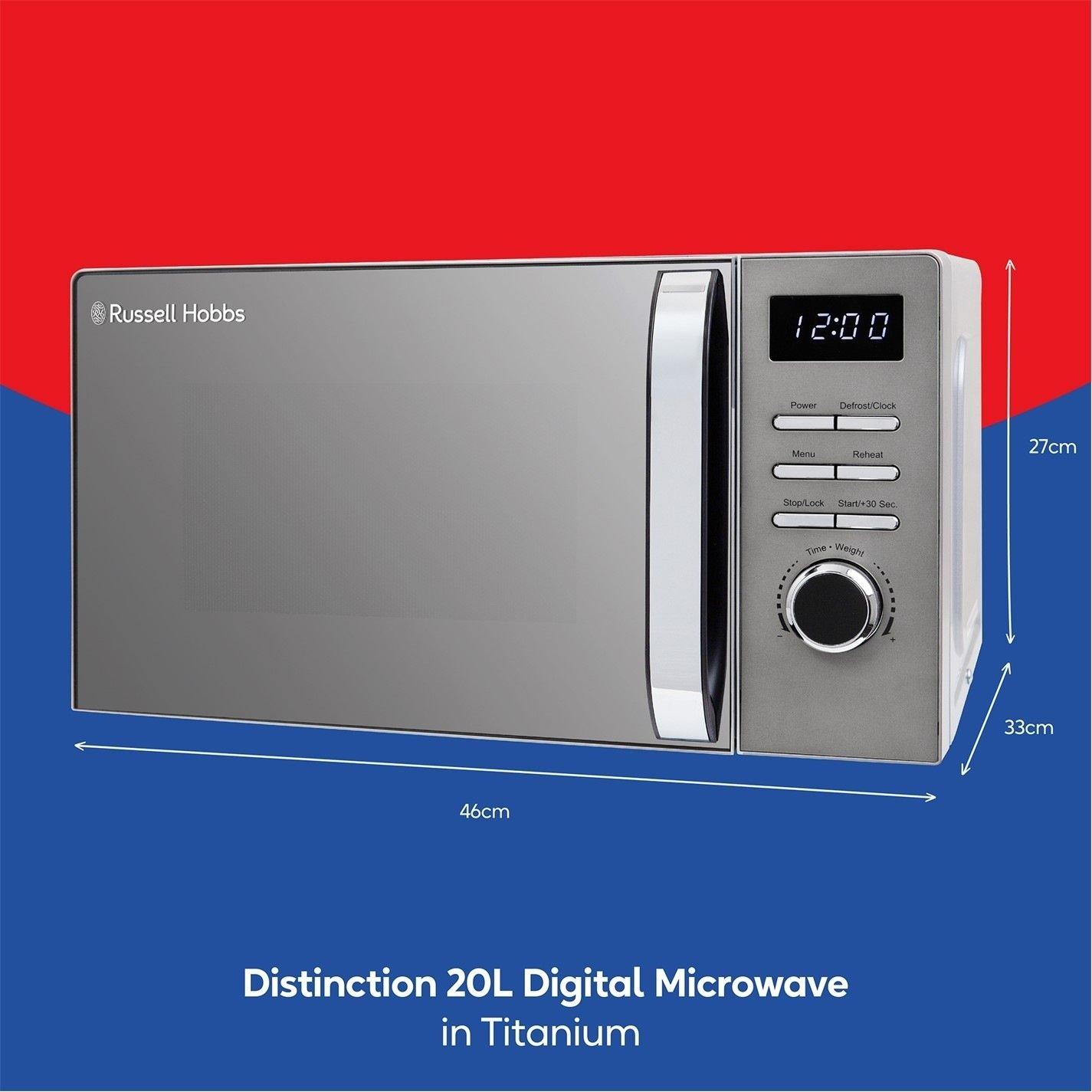 Titanium Stainl - Russell Hobbs - RHMD832T 20L Digital Microwave - 2