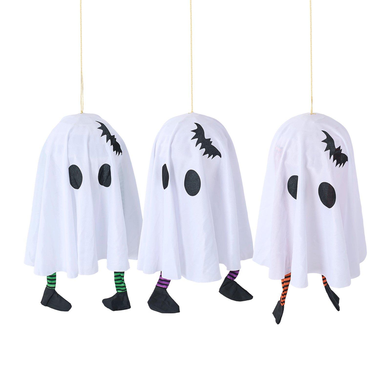 Multi - LIFE IDEAS - 3pcs Hanging Ghost Decorations with LED Lights - 8