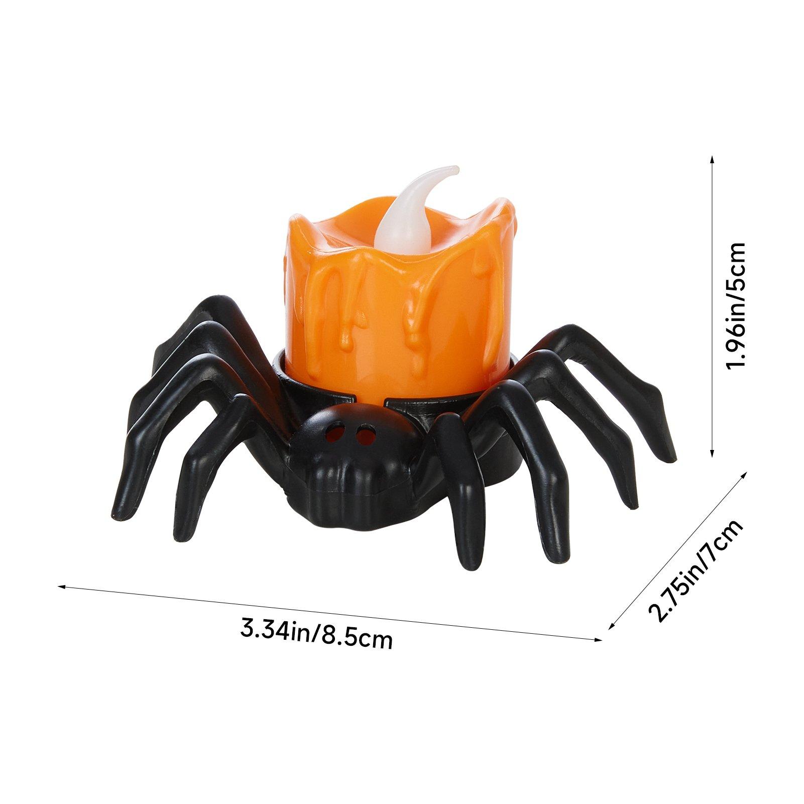 Orange/Black - LIFE IDEAS - 6PCS Halloween LED Candles - 2