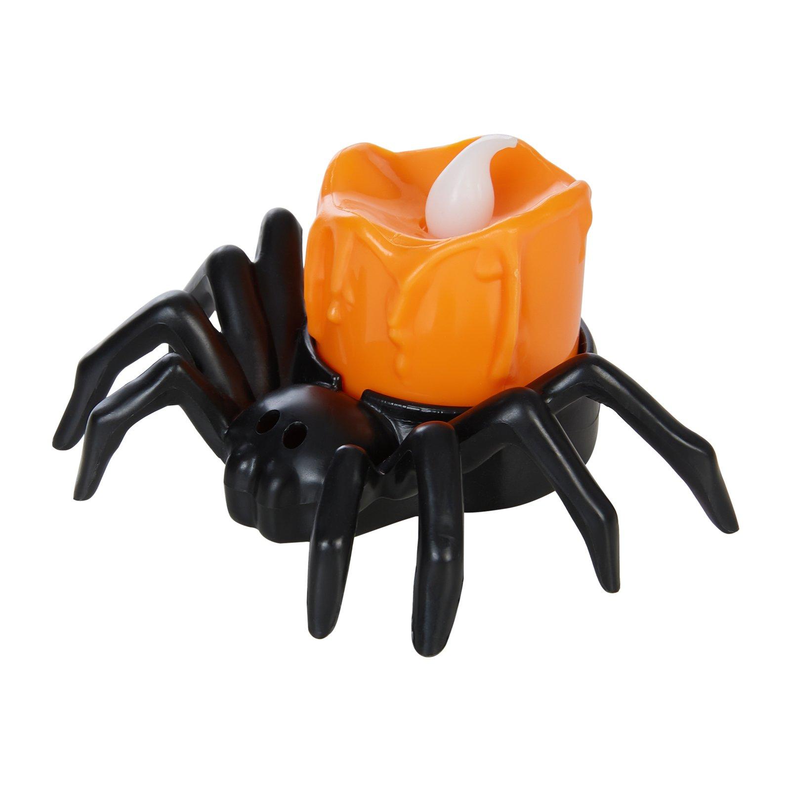 Orange/Black - LIFE IDEAS - 6PCS Halloween LED Candles - 5