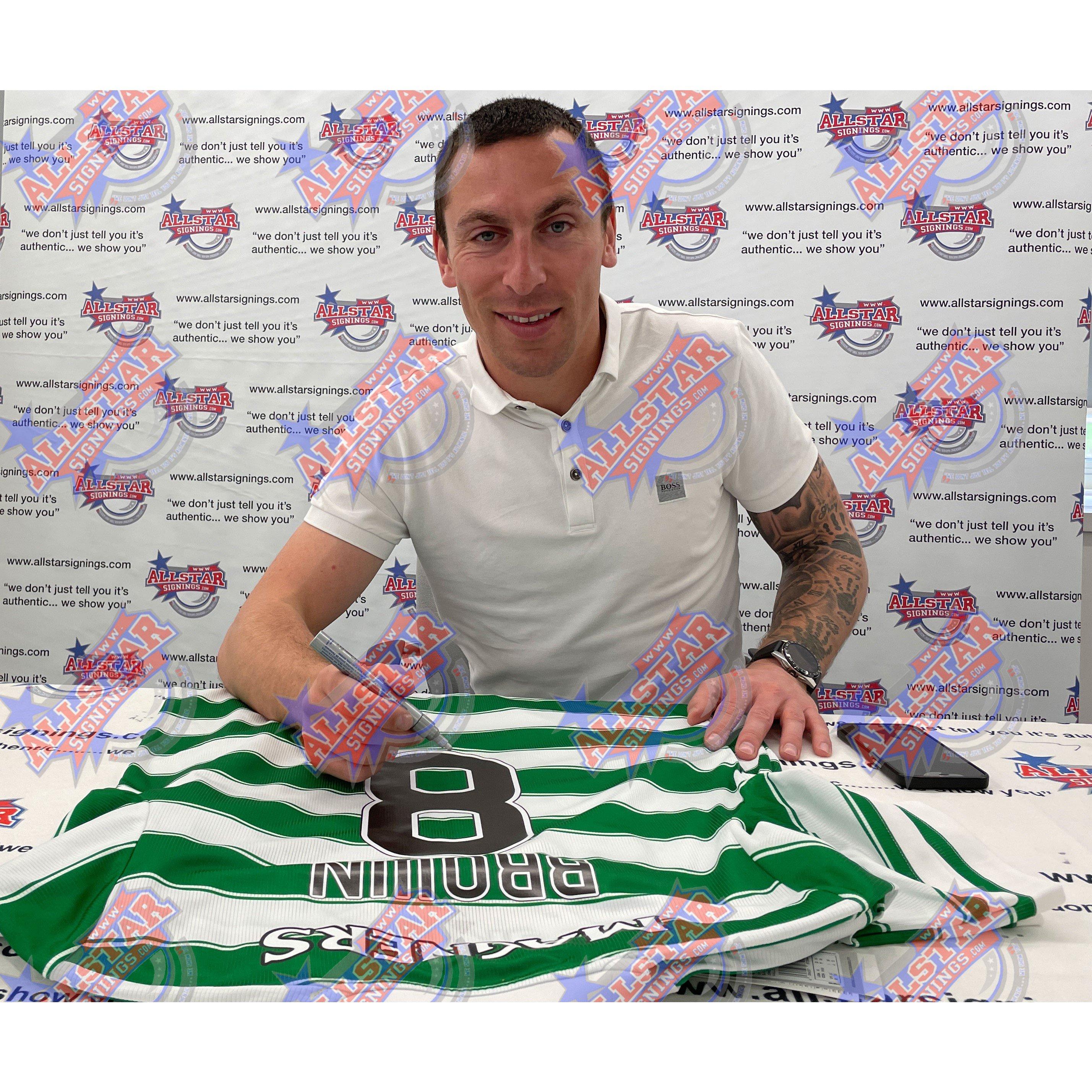 Green - AllStarSignings Ltd - Scott Brown signed & framed Glasgow Celtic shirt - 2
