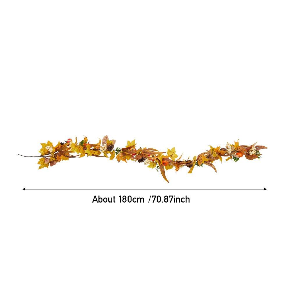 Orange - LIFE IDEAS - Halloween Pumpkin Artificial Garland Decoration - 2