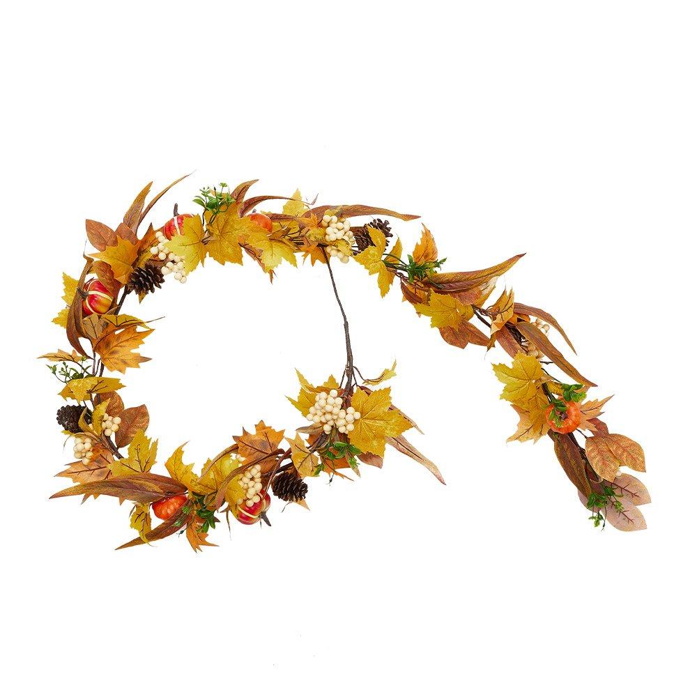 Orange - LIFE IDEAS - Halloween Pumpkin Artificial Garland Decoration - 3