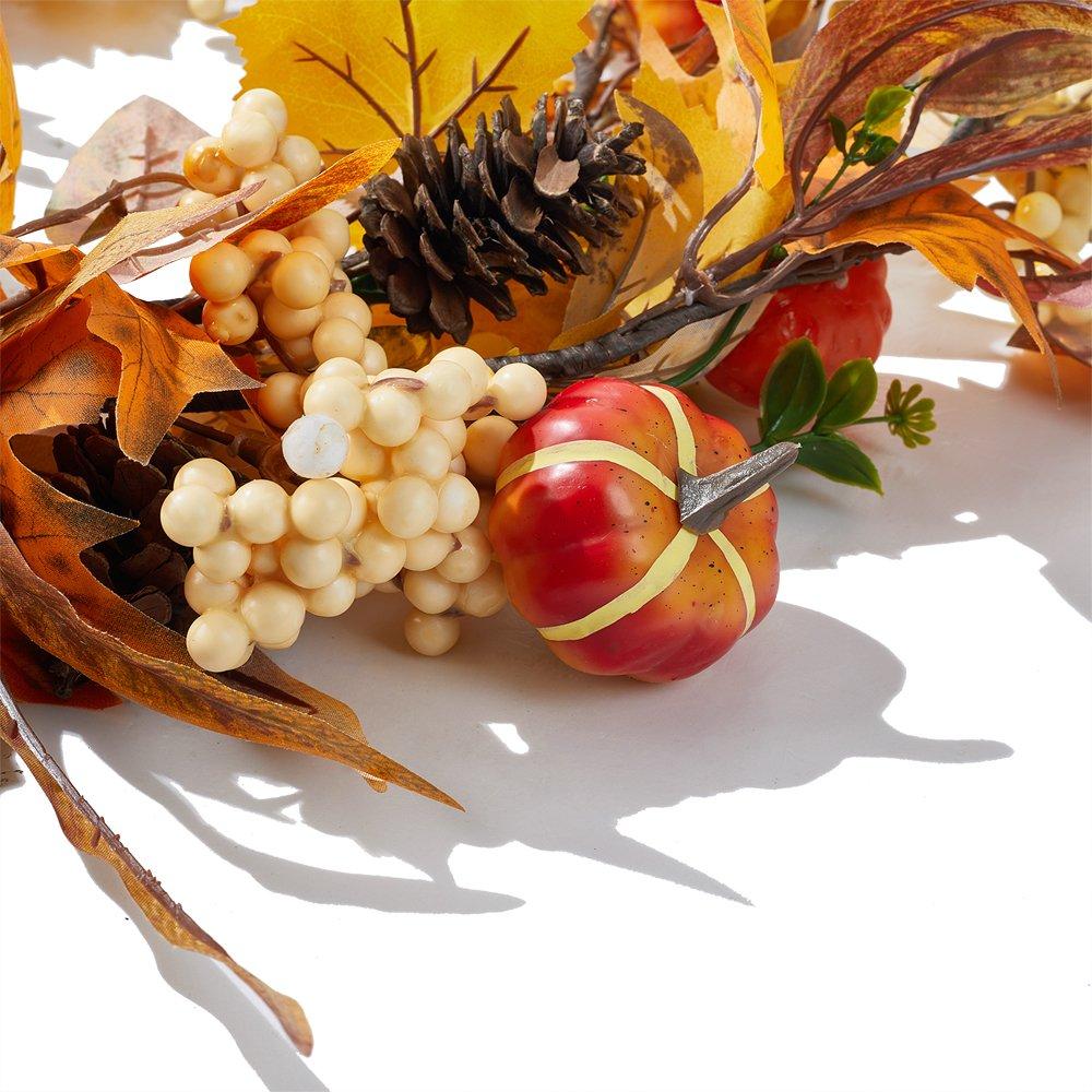 Orange - LIFE IDEAS - Halloween Pumpkin Artificial Garland Decoration - 6